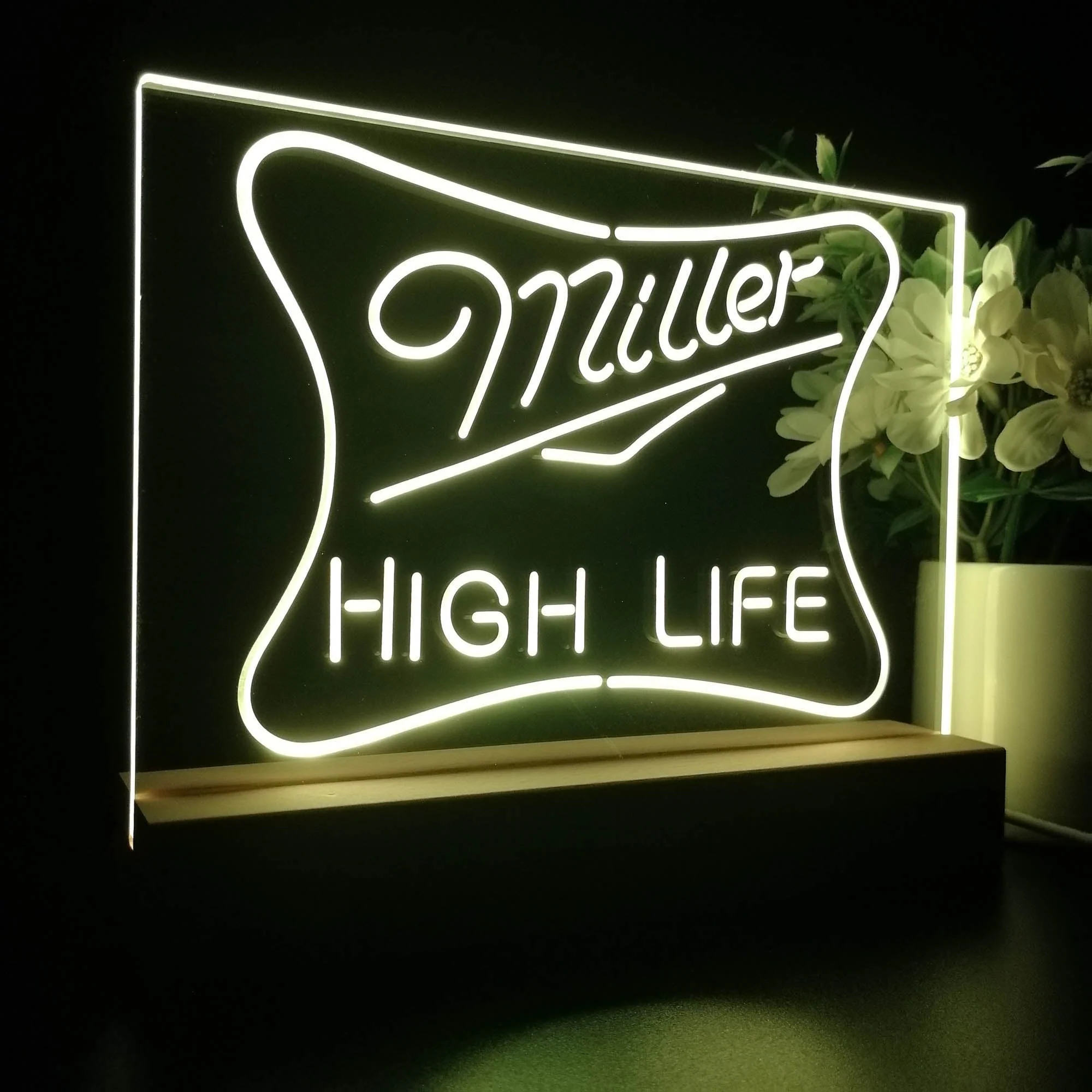 Miller High Life Beer Neon Sign Pub Bar Lamp - Image 7