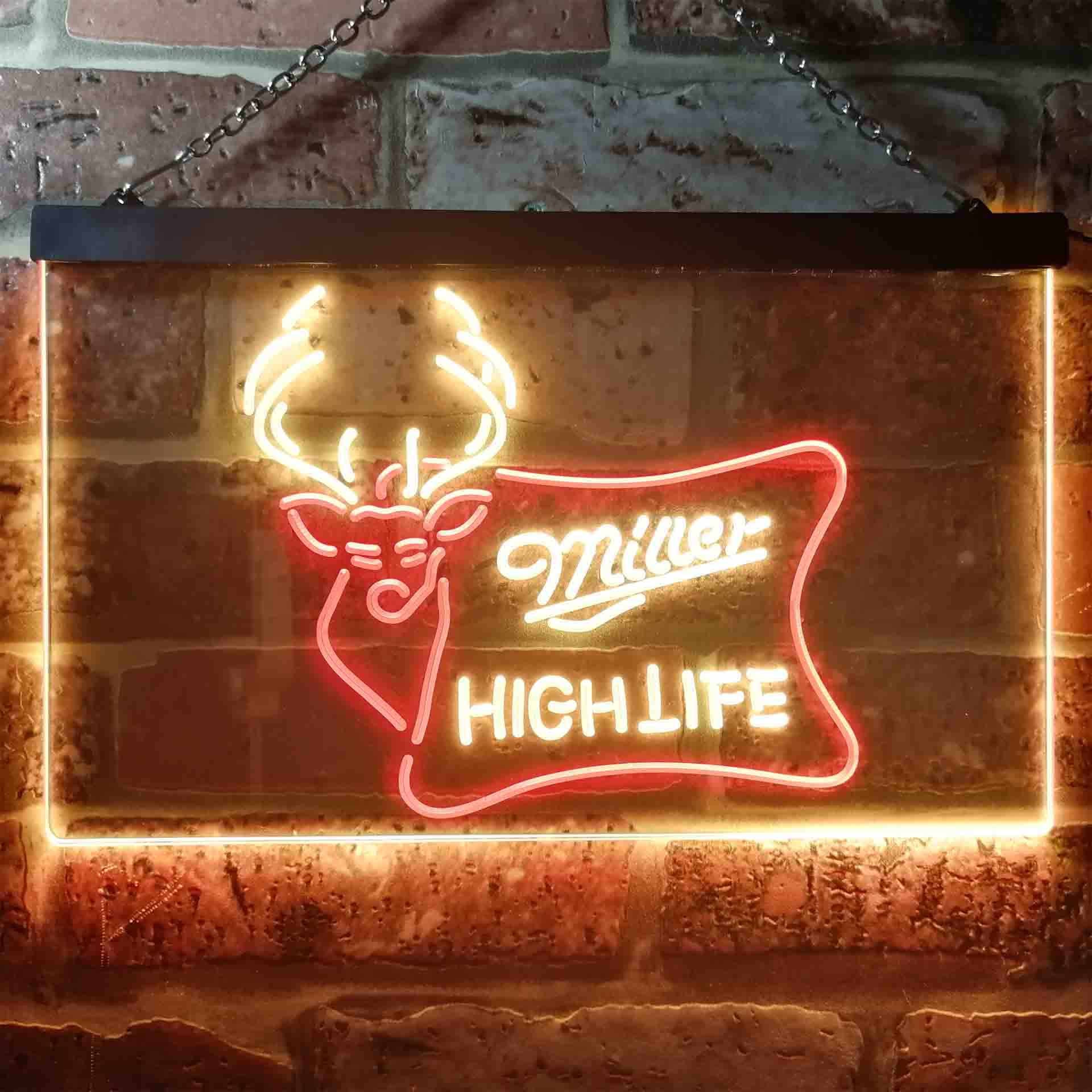 Miller High Life Deer Hunt Home Bar Neon Light LED Sign - Image 3