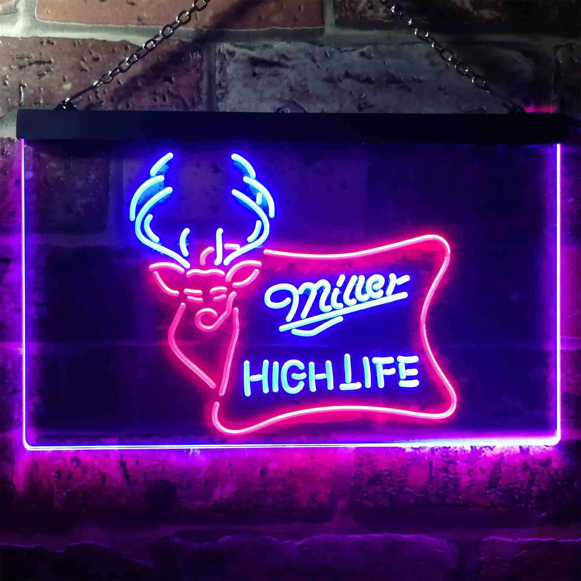 Miller High Life Deer Hunt Home Bar Neon Light LED Sign - Image 4