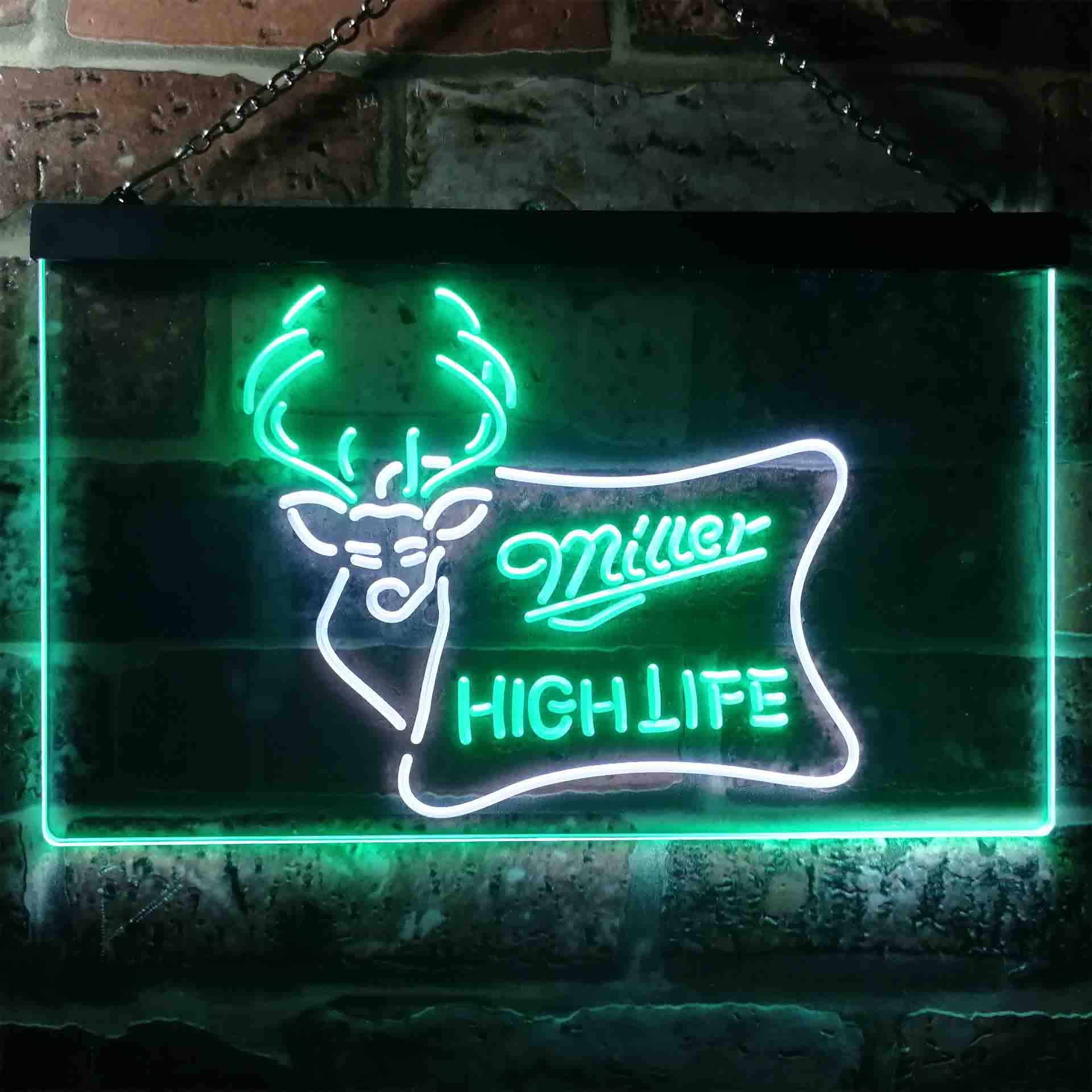 Miller High Life Deer Hunt Home Bar Neon Light LED Sign - Image 5