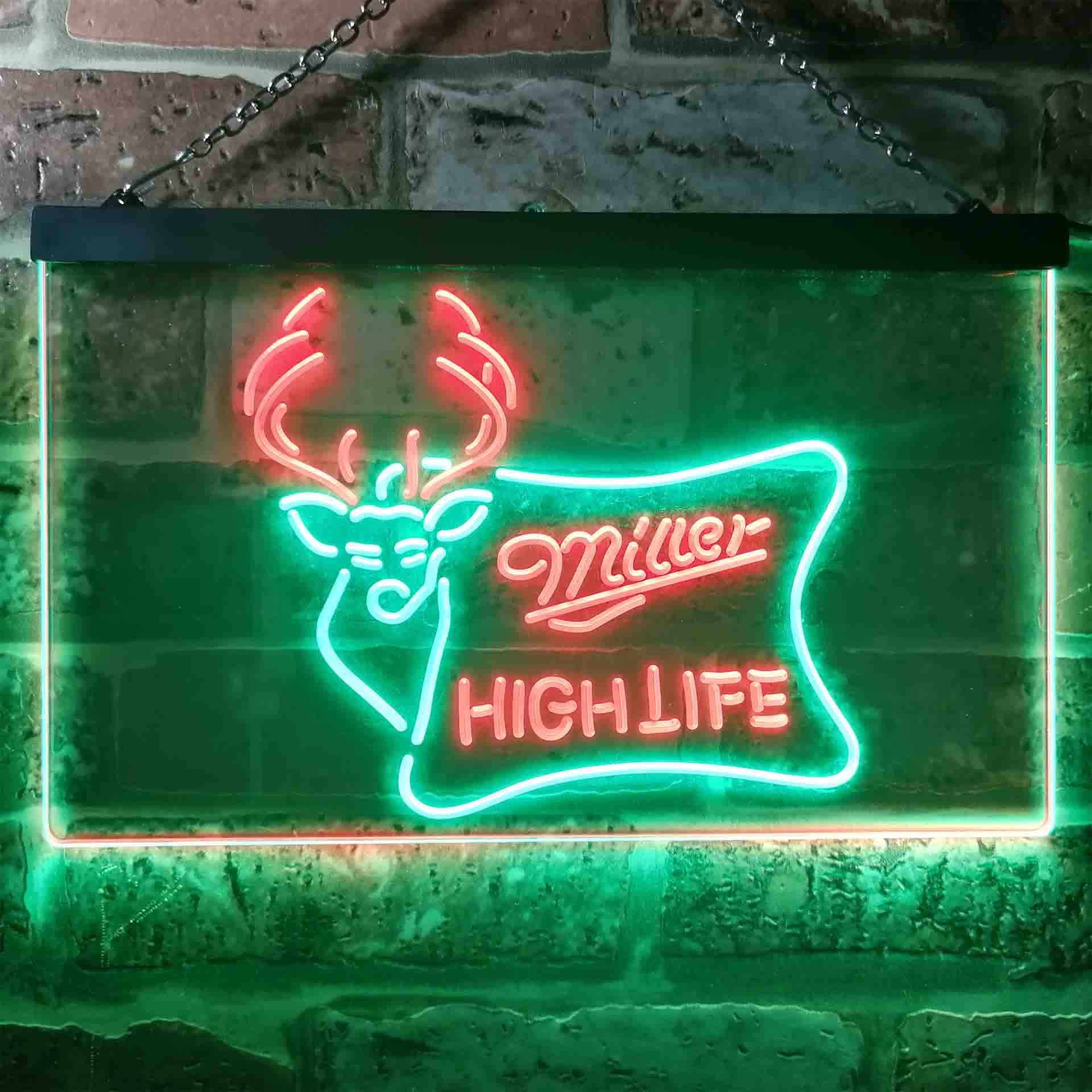 Miller High Life Deer Hunt Home Bar Neon Light LED Sign - Image 7