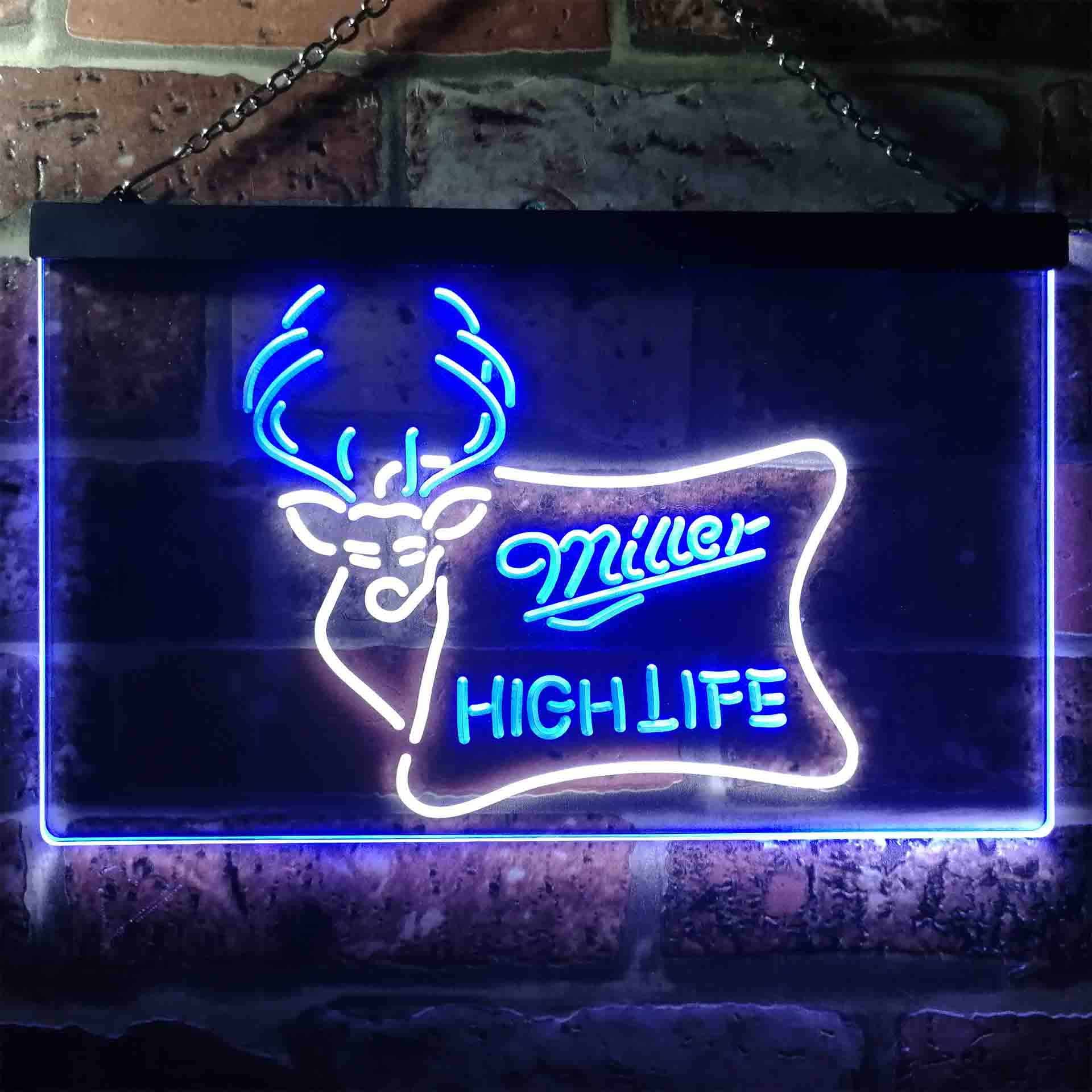Miller High Life Deer Hunt Home Bar Neon Light LED Sign - Image 9