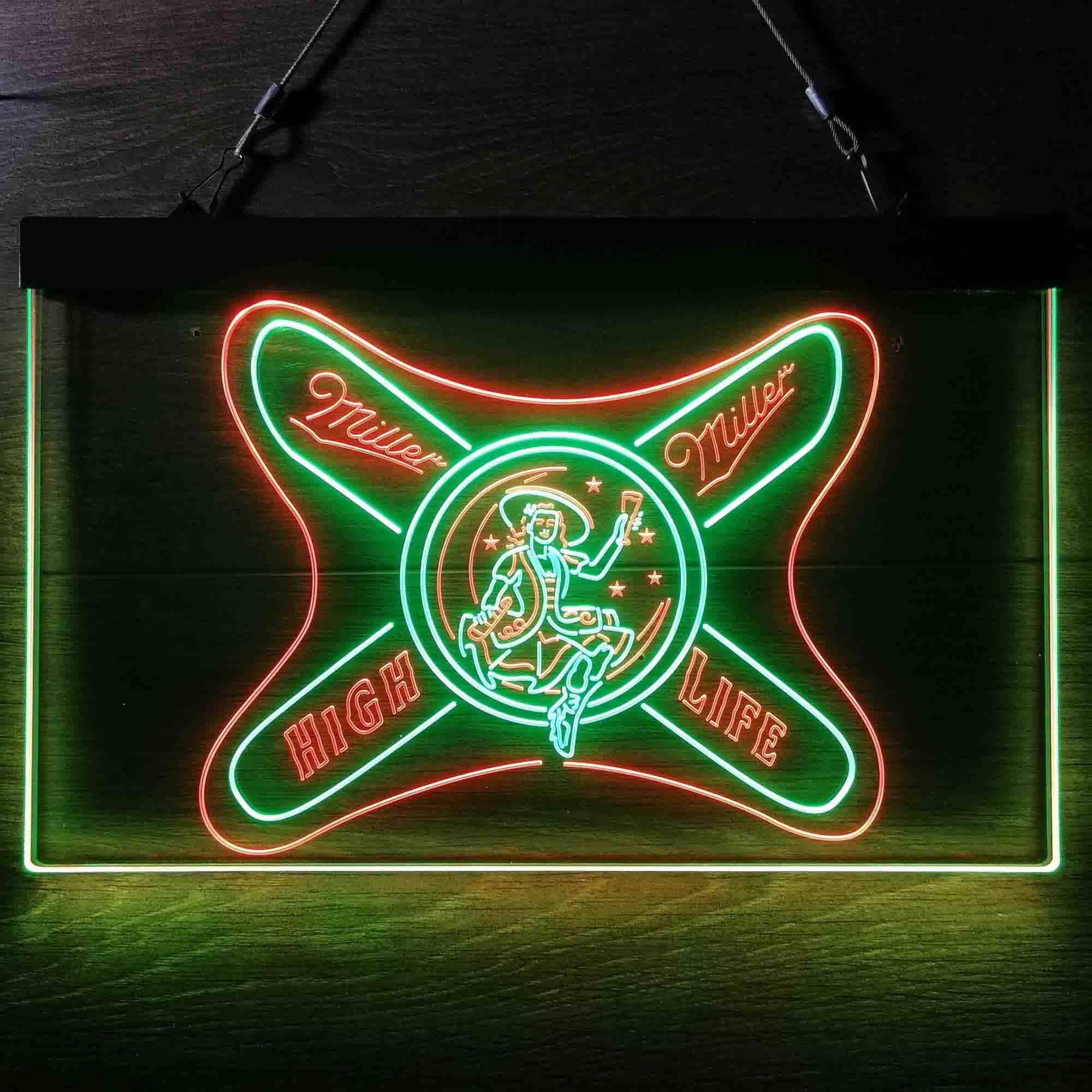 Miller High Life Girl Home Bar Neon Light LED Sign - Image 4