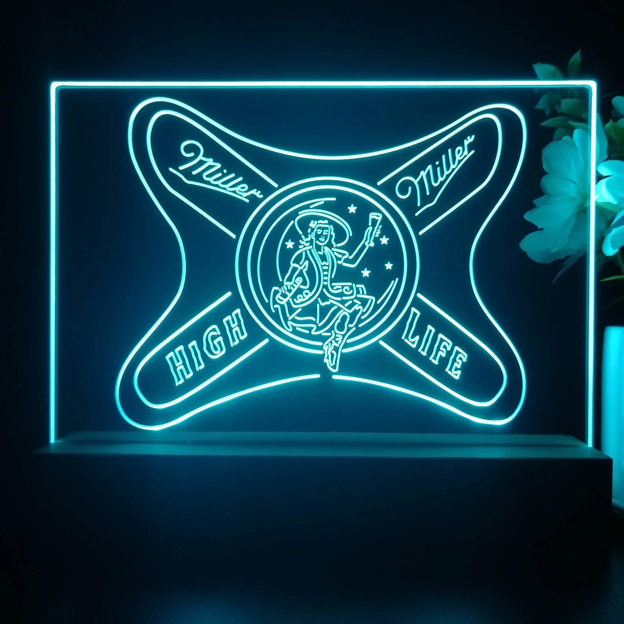 Miller High Life Girl Night Light Pub Bar Decor Lamp - Image 2