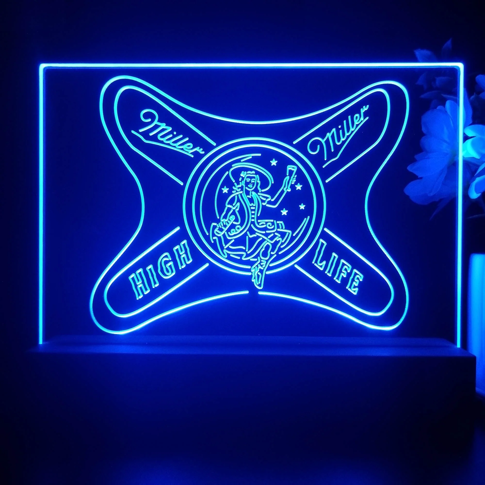 Miller High Life Girl Night Light Pub Bar Decor Lamp - Image 3