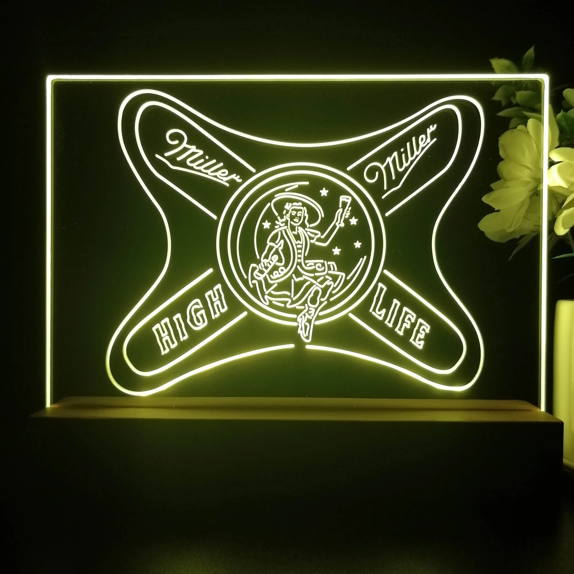 Miller High Life Girl Night Light Pub Bar Decor Lamp - Image 4