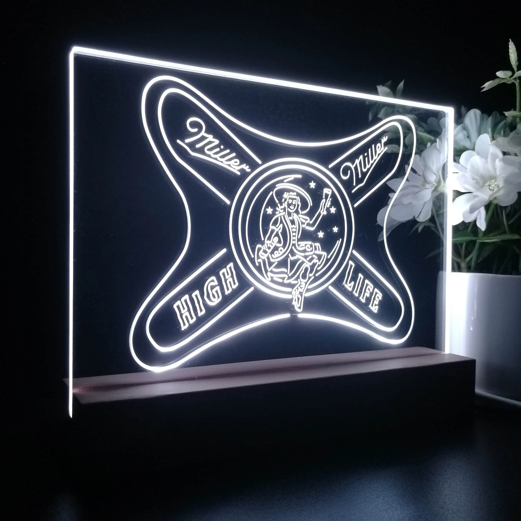 Miller High Life Girl Night Light Pub Bar Decor Lamp - Image 5