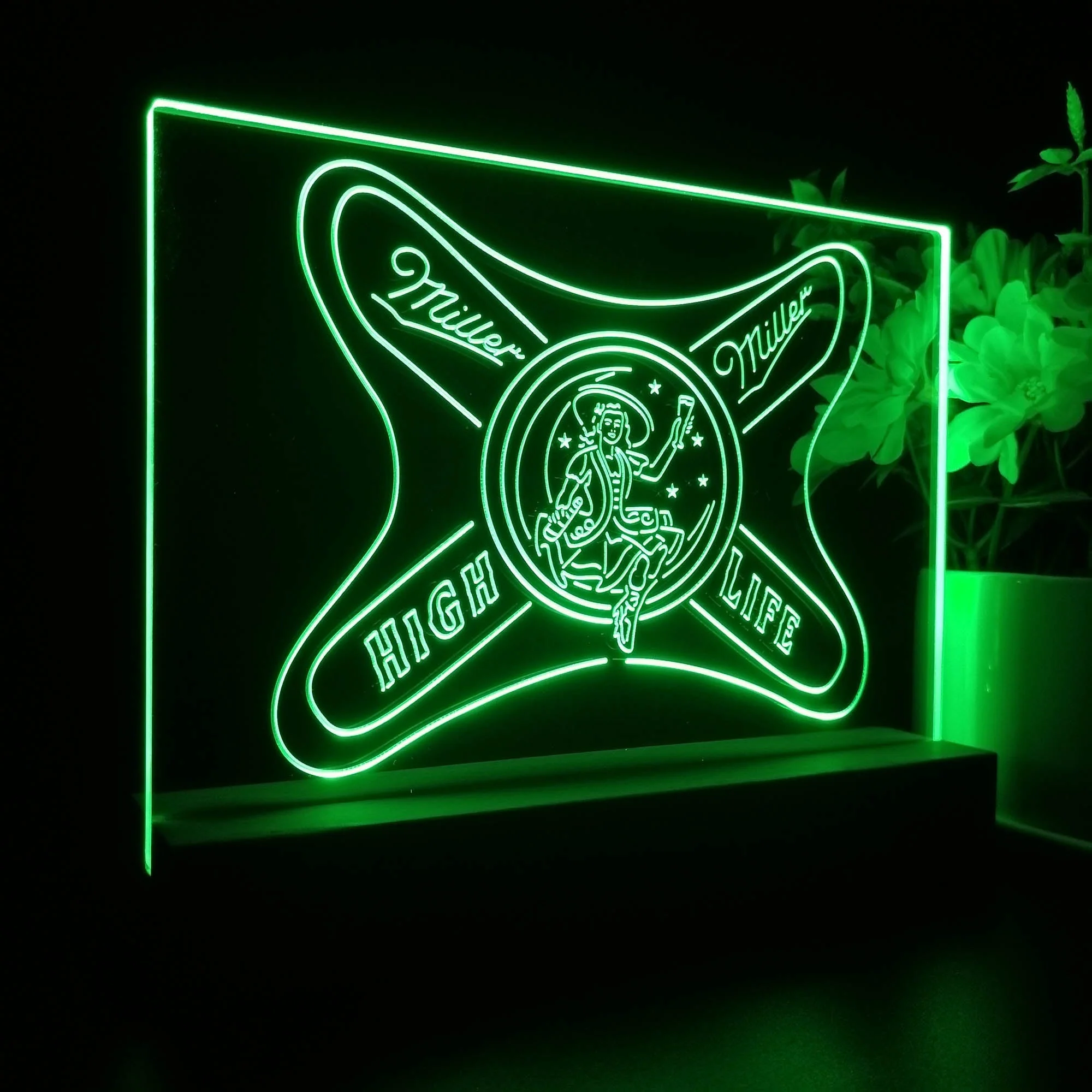 Miller High Life Girl Night Light Pub Bar Decor Lamp - Image 6