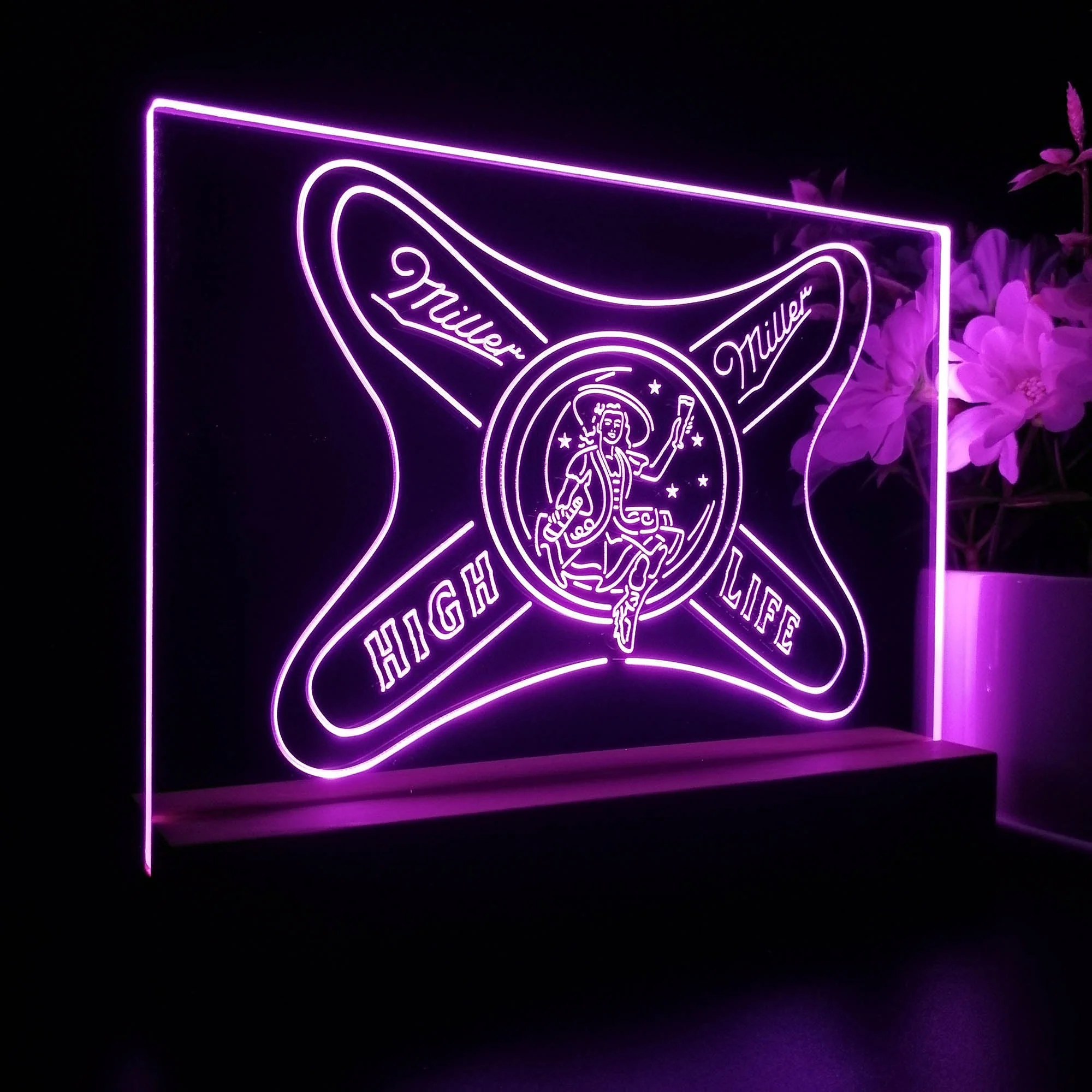 Miller High Life Girl Night Light Pub Bar Decor Lamp - Image 7