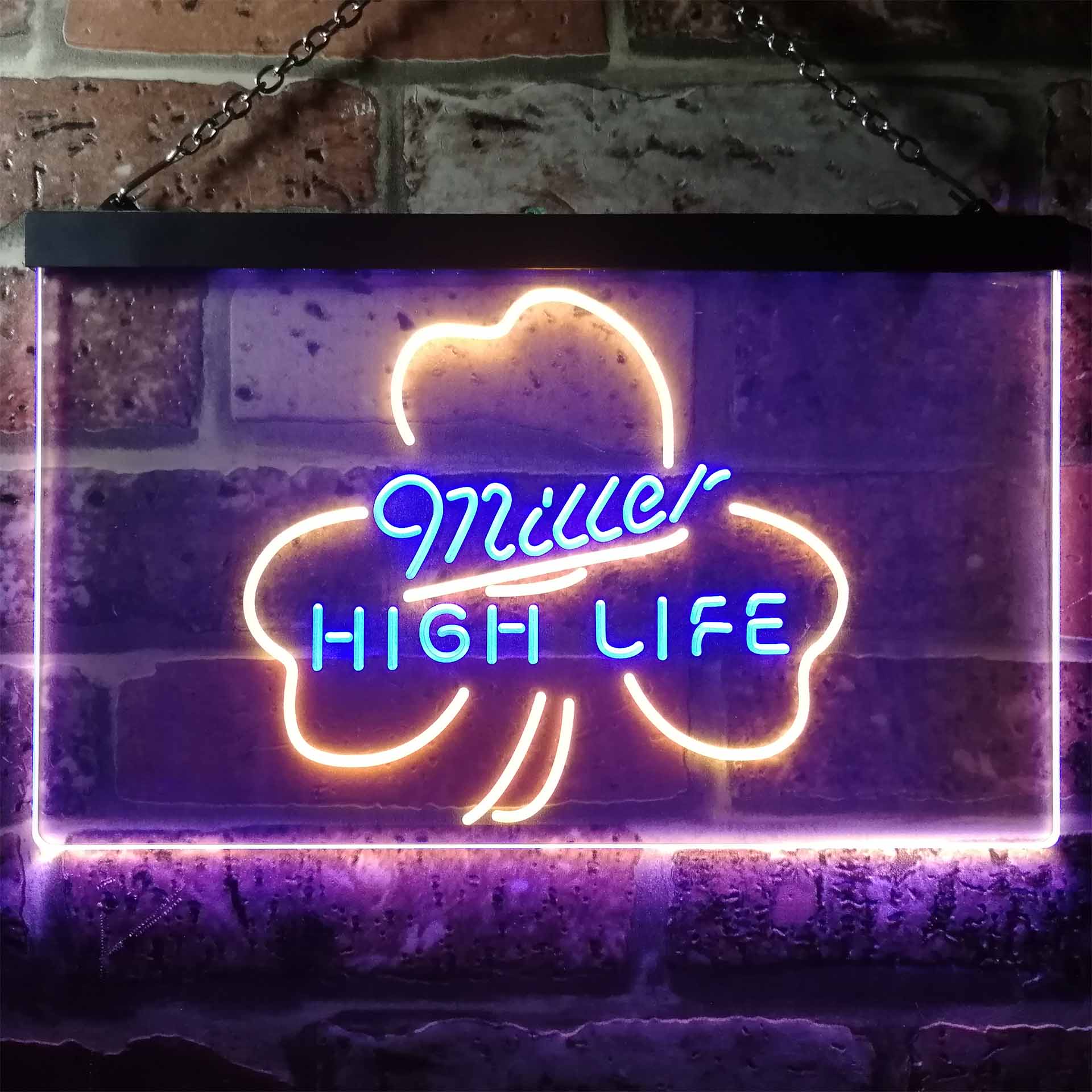 Miller High Life Shamrock Neon-Like LED Sign - Image 2