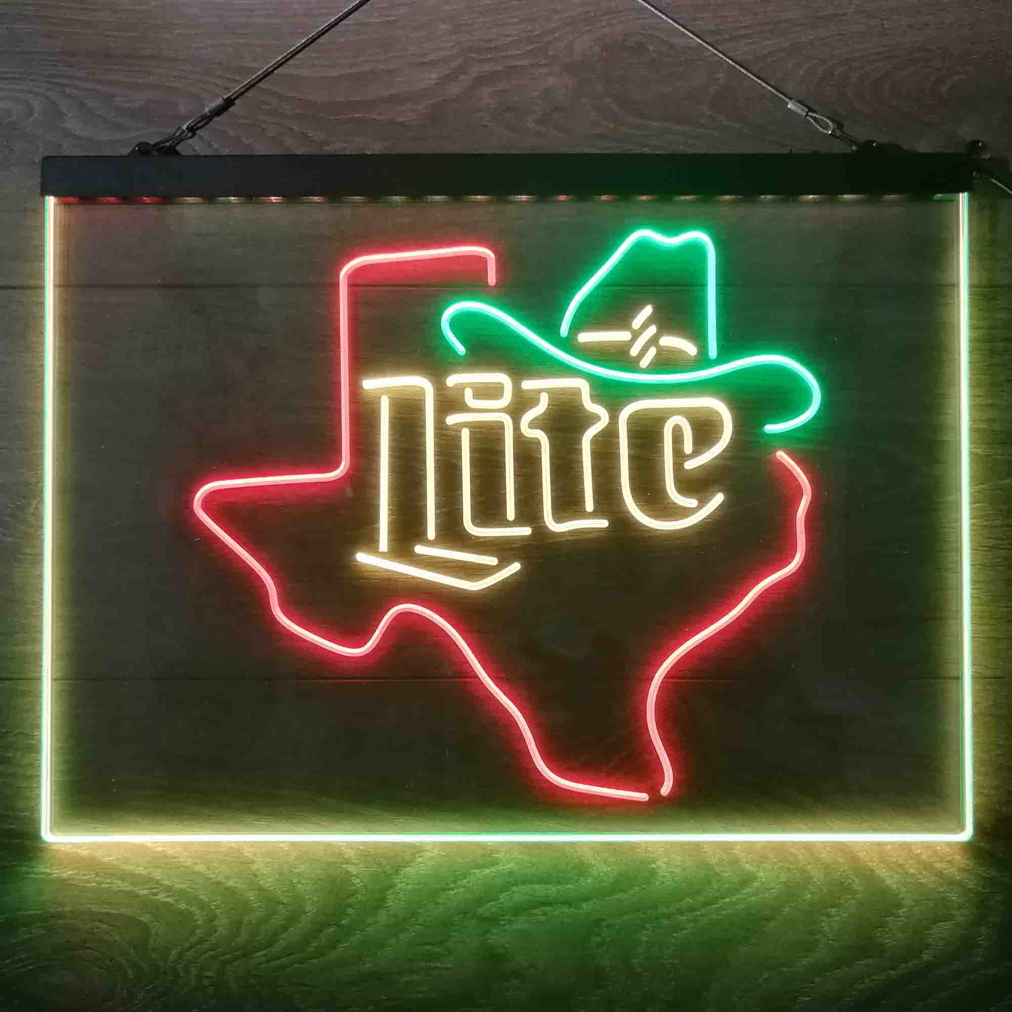 Miller Lite Cowboys Hat Texas Neon-Like LED Sign - Image 14