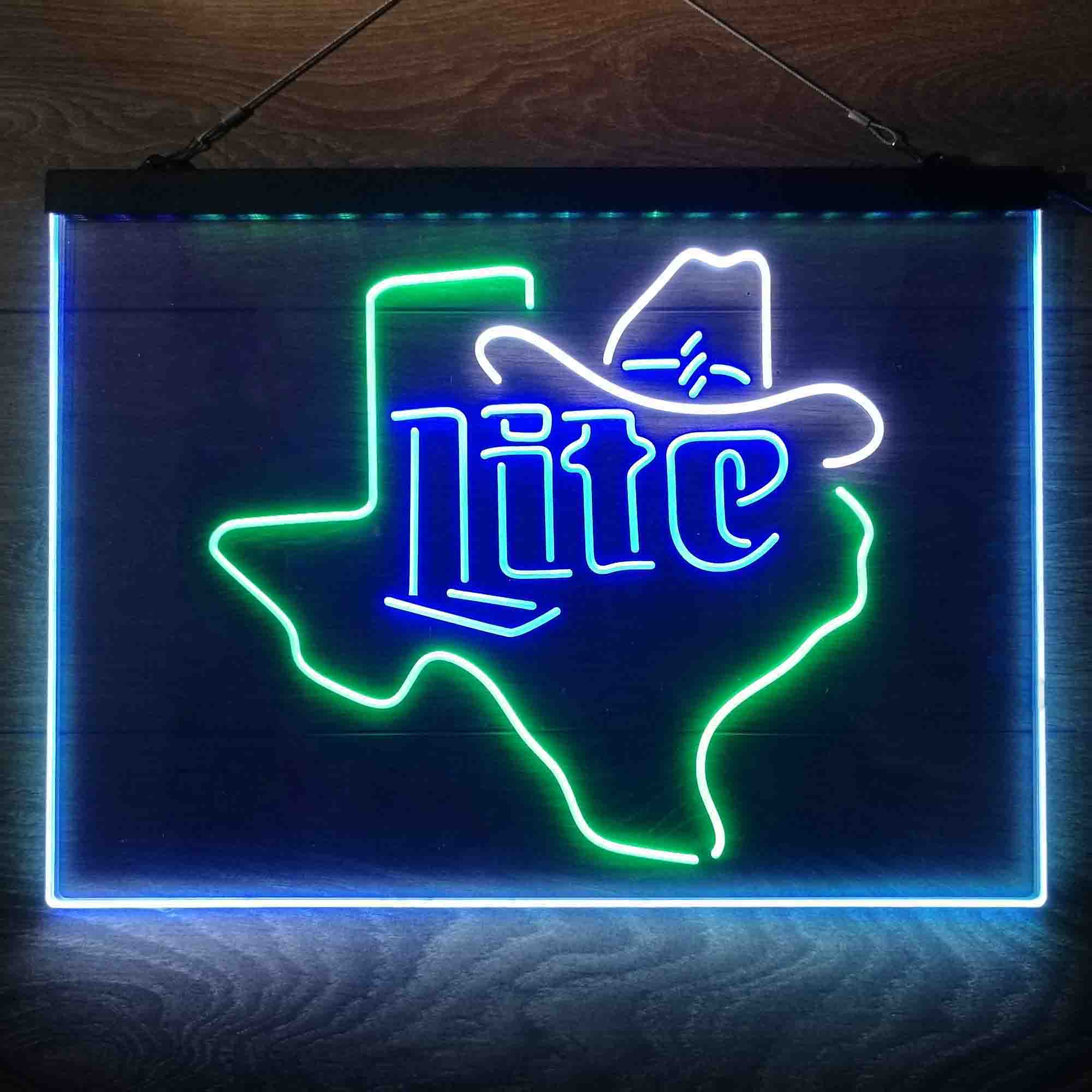 Miller Lite Cowboys Hat Texas Neon-Like LED Sign - Image 16
