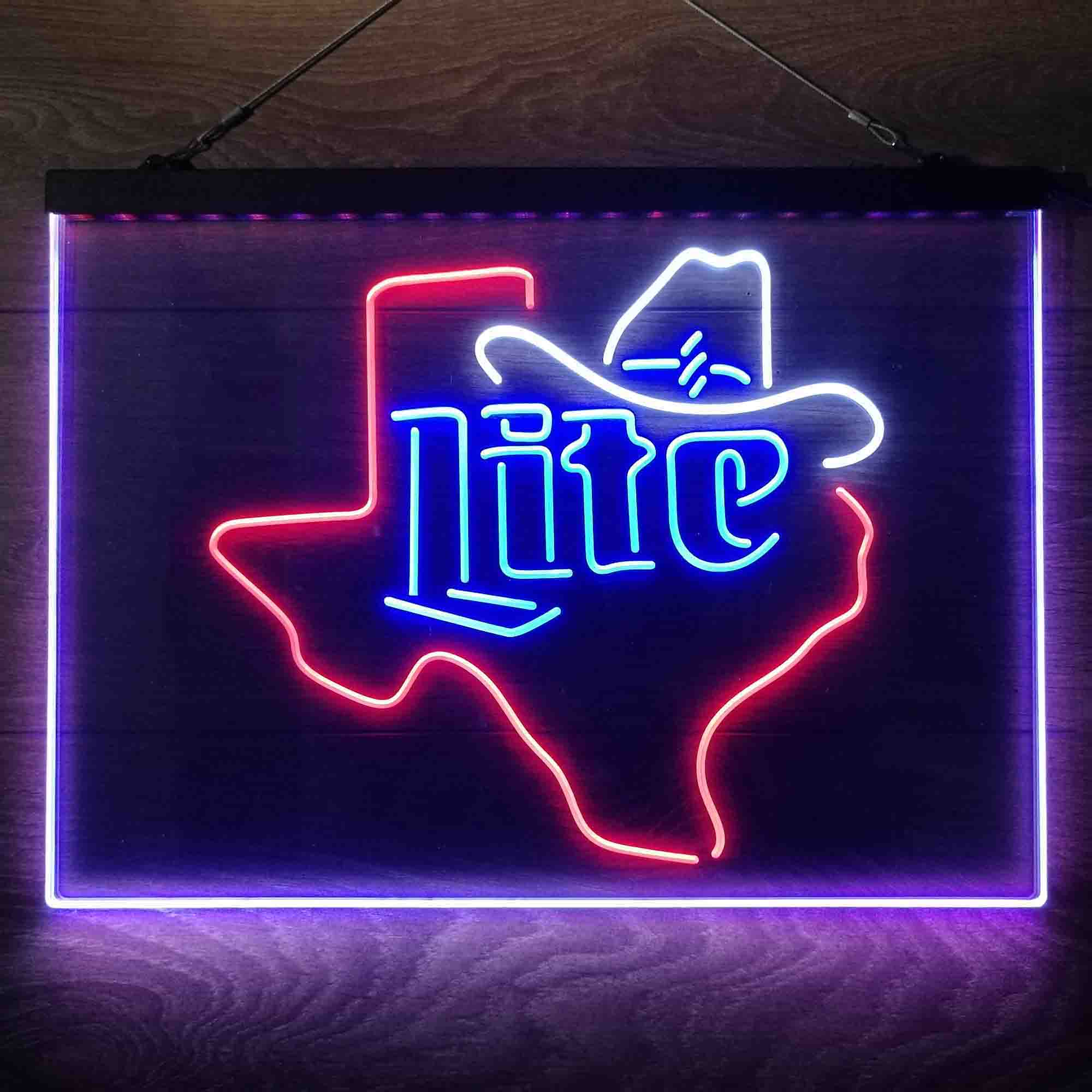 Miller Lite Cowboys Hat Texas Neon-Like LED Sign - Image 20