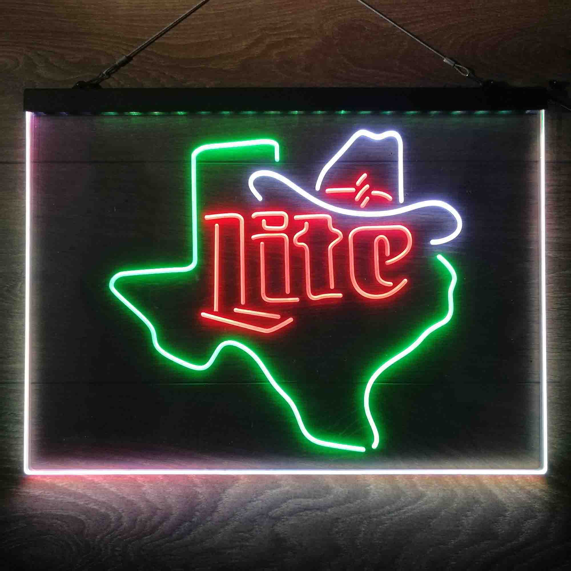 Miller Lite Cowboys Hat Texas Neon-Like LED Sign - Image 21