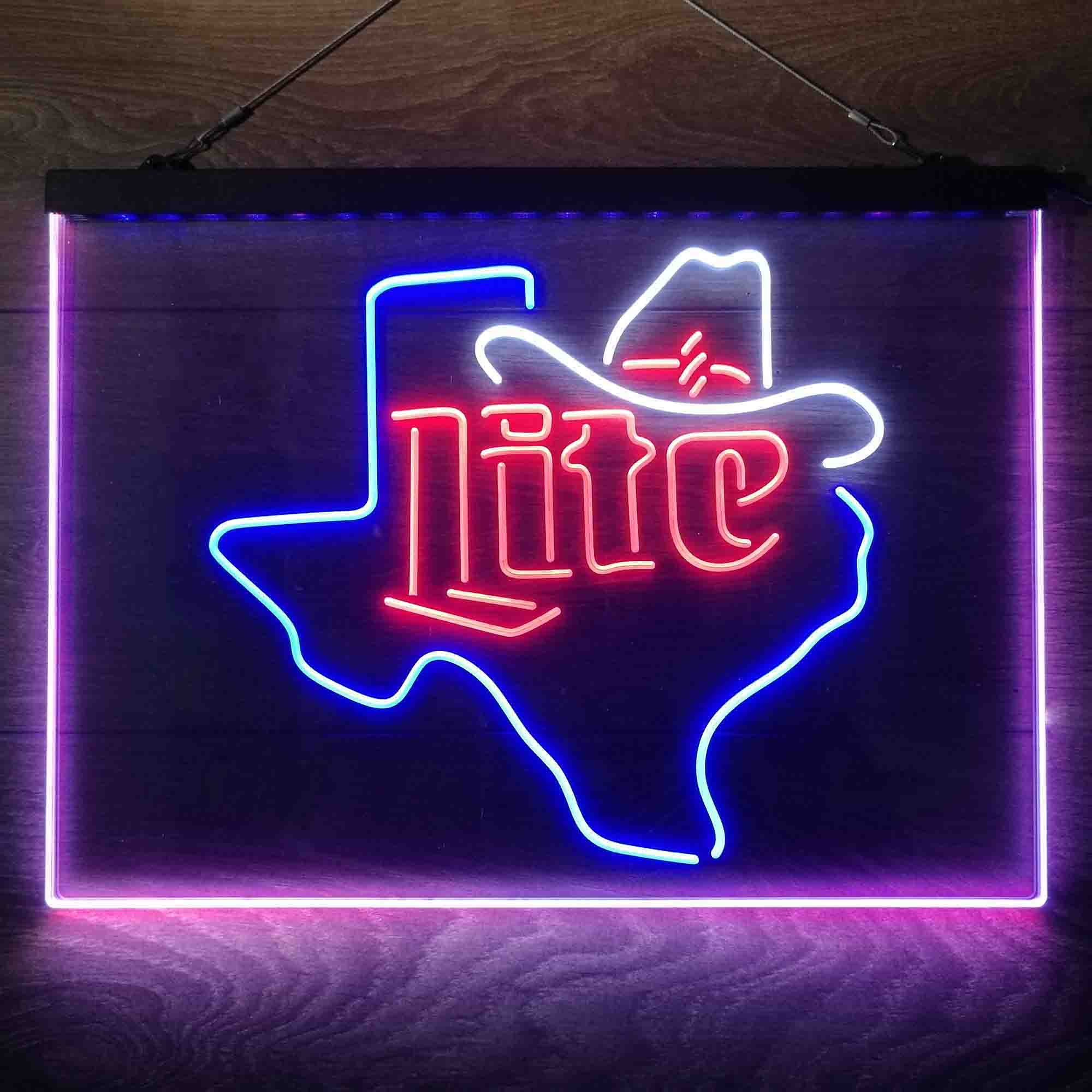 Miller Lite Cowboys Hat Texas Neon-Like LED Sign - Image 26