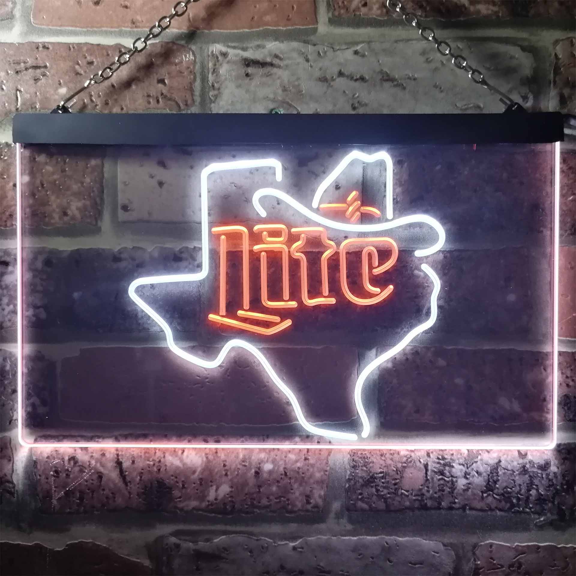 Miller Lite Cowboys Hat Texas Neon-Like LED Sign - Image 8