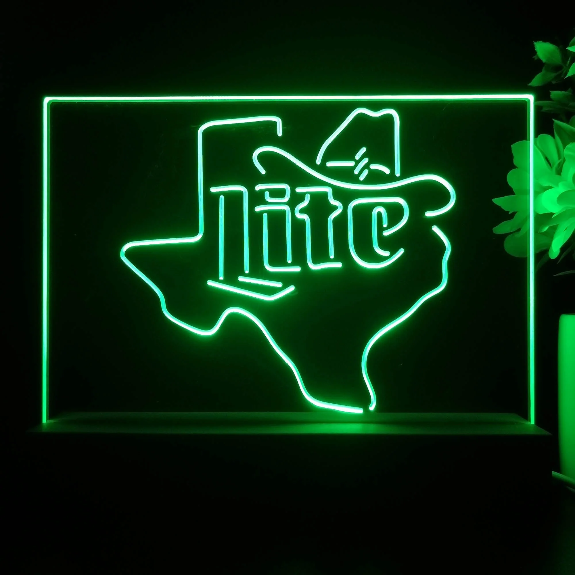 Miller Lite Cowboys Hat Texas Neon Sign Pub Bar Lamp - Image 3