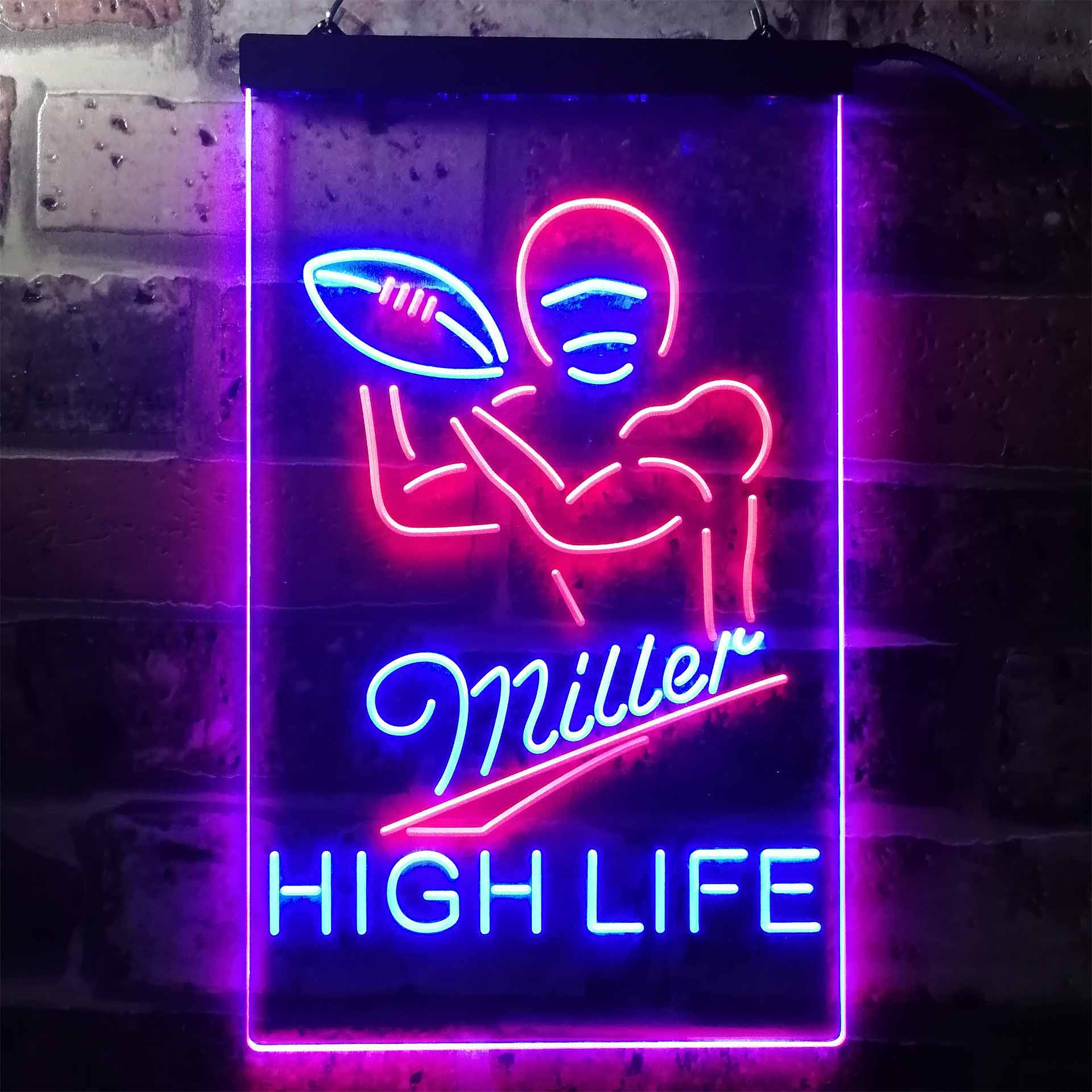 Miller Lite High Life Football Neon-Like LED Sign - Image 2