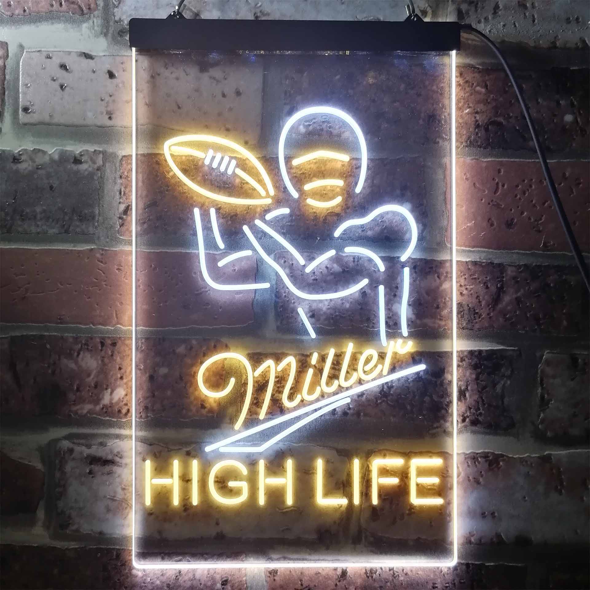 Miller Lite High Life Football Neon-Like LED Sign - Image 3
