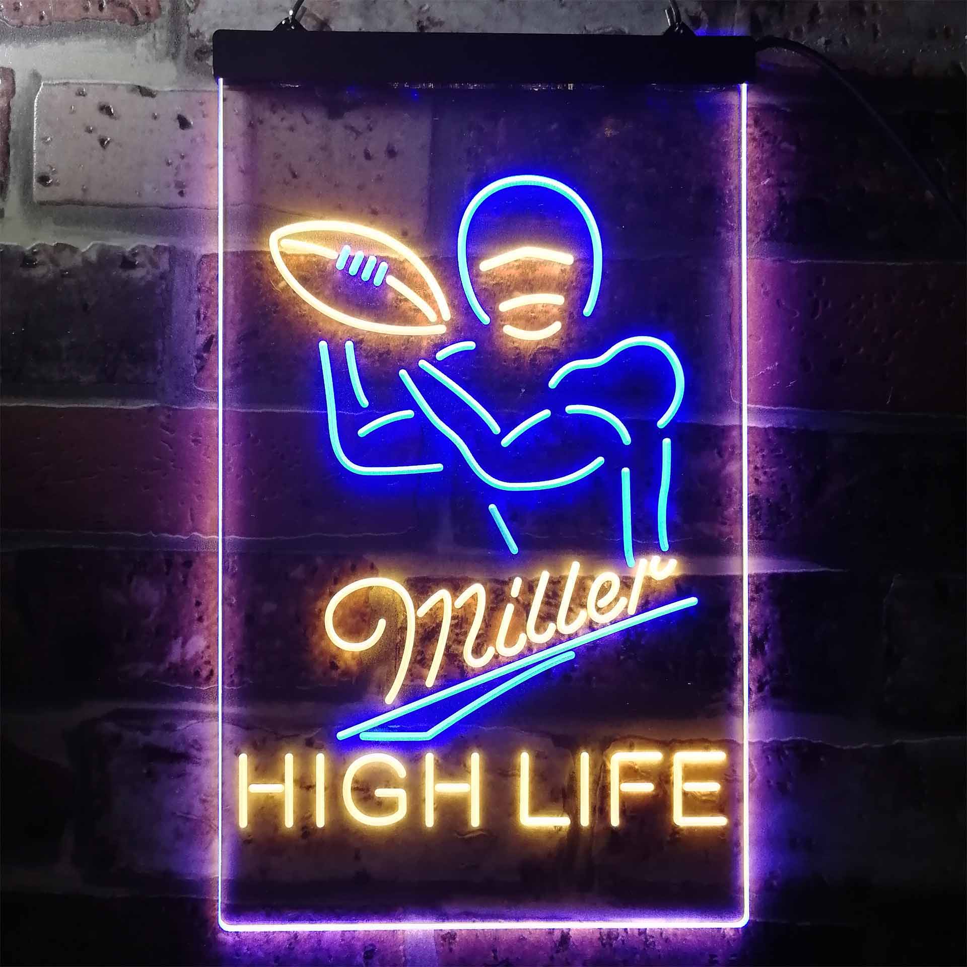 Miller Lite High Life Football Neon-Like LED Sign - Image 8