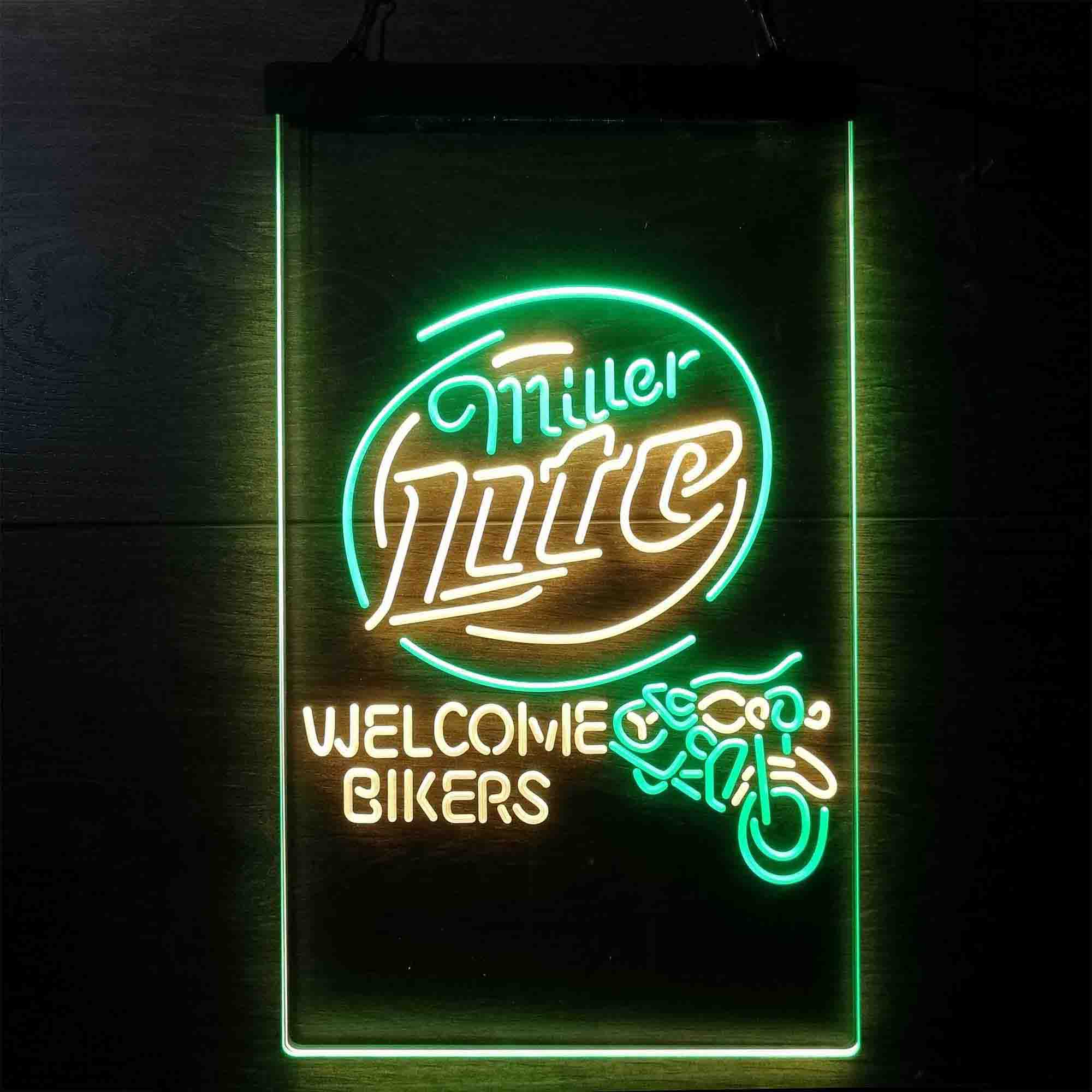 Miller Lite Motorcycle Bikers Garage Neon-Like LED Sign - Image 9