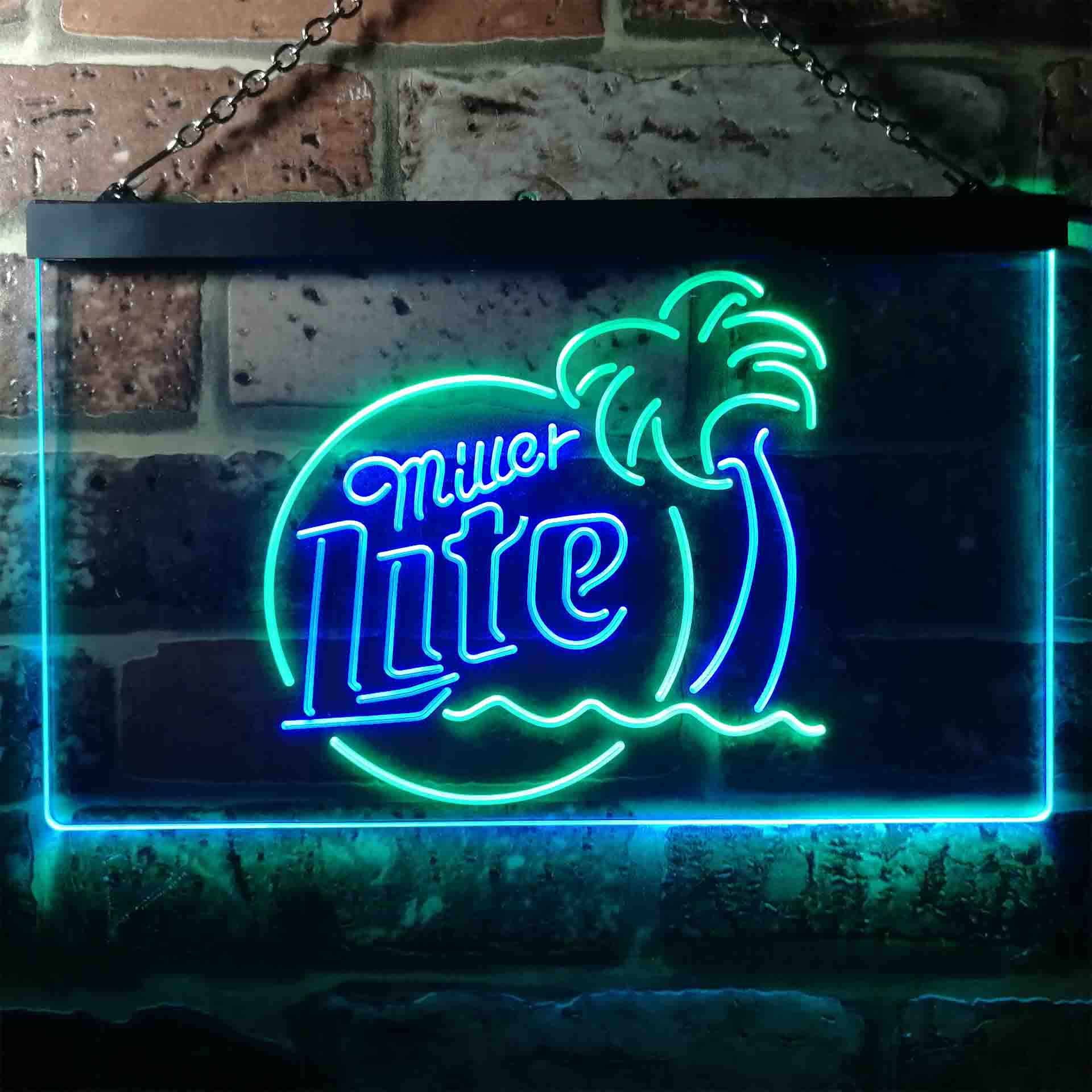 Miller Lite Palm Tree Neon-Like LED Sign - Image 6