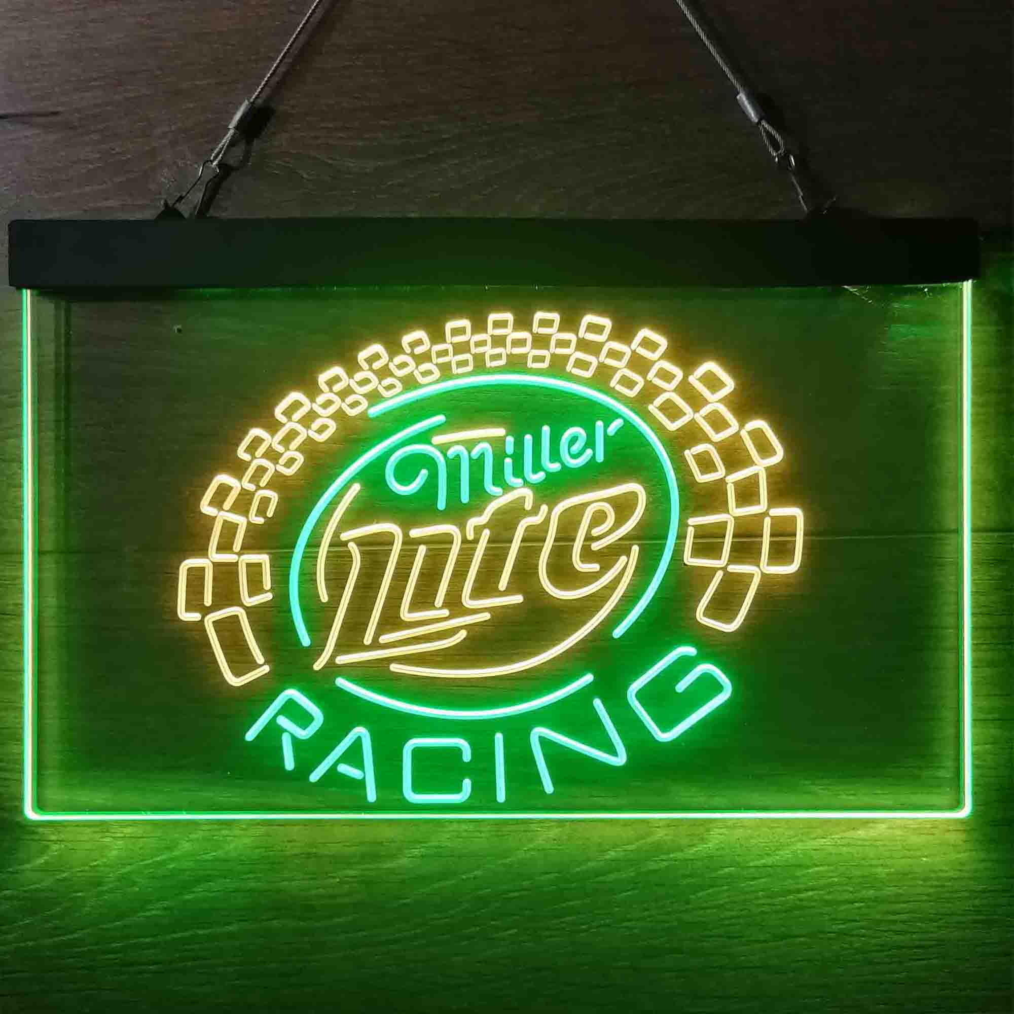 Miller Lite Racing Car Neon-Like LED Sign