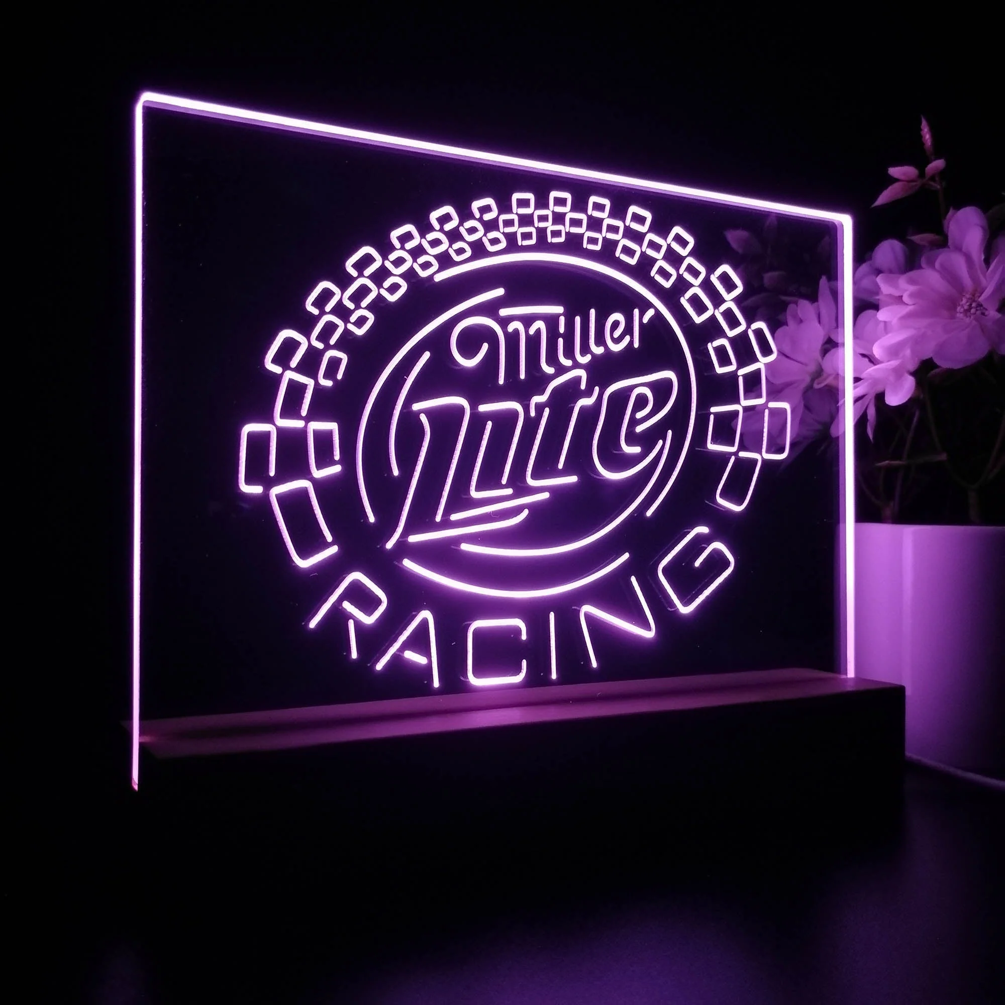 Miller Lite Racing Car 3D Illusion Night Light Desk Lamp - Image 5