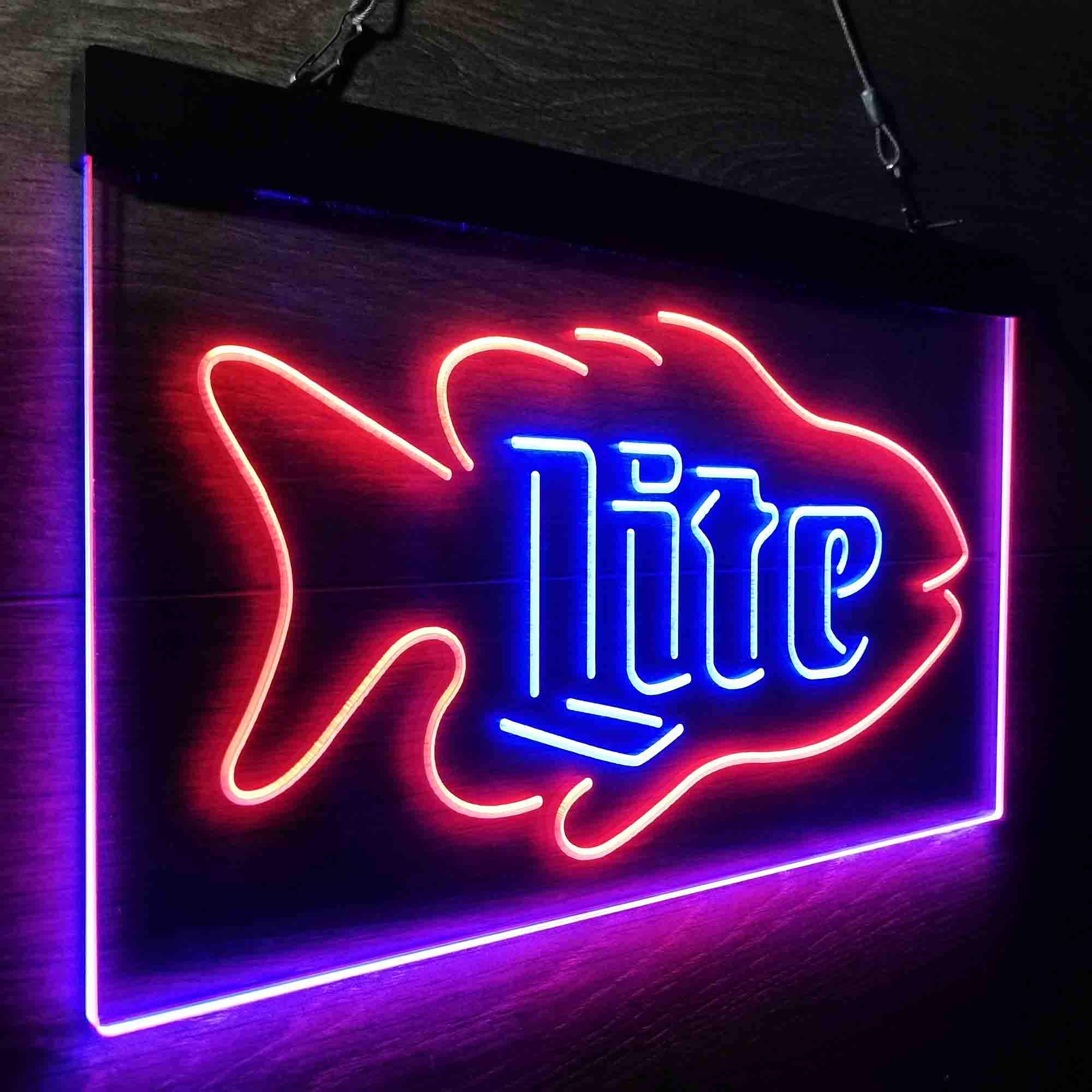 Miller Lite Salmon Fish Neon-Like LED Sign - Image 22