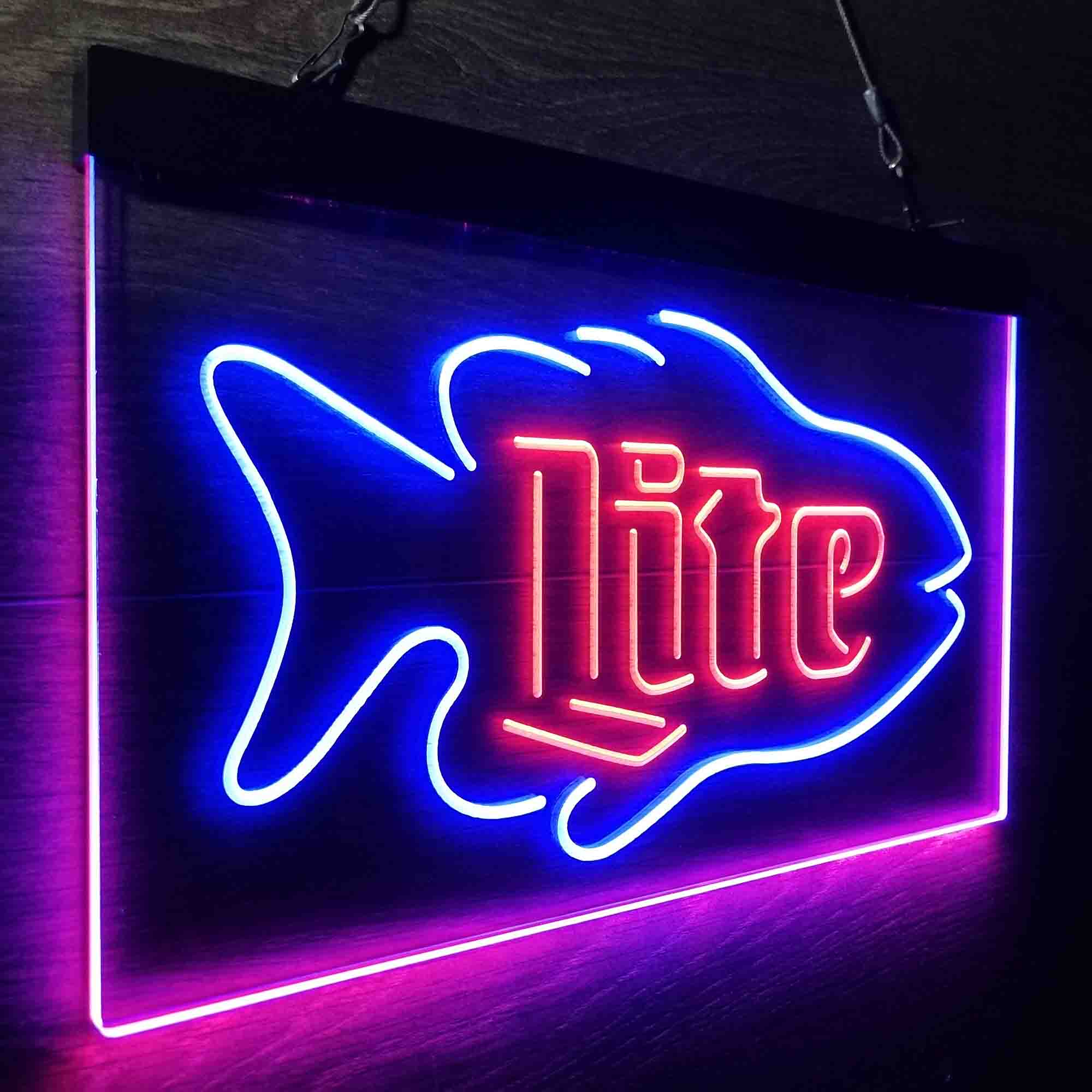 Miller Lite Salmon Fish Neon-Like LED Sign - Image 25