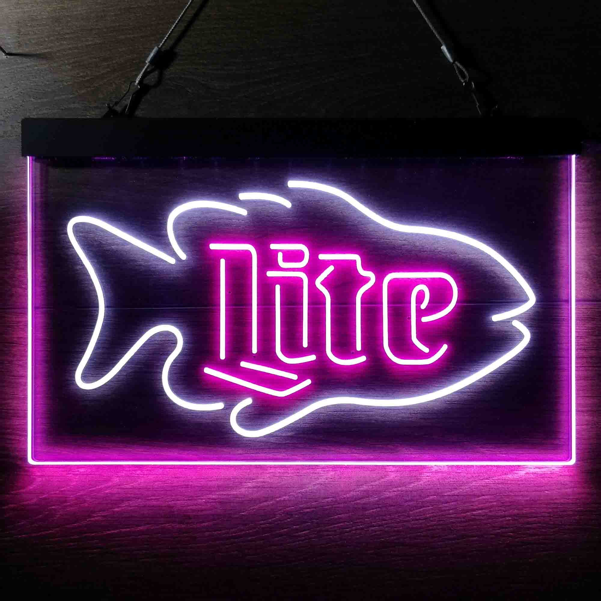 Miller Lite Salmon Fish Neon-Like LED Sign - Image 8