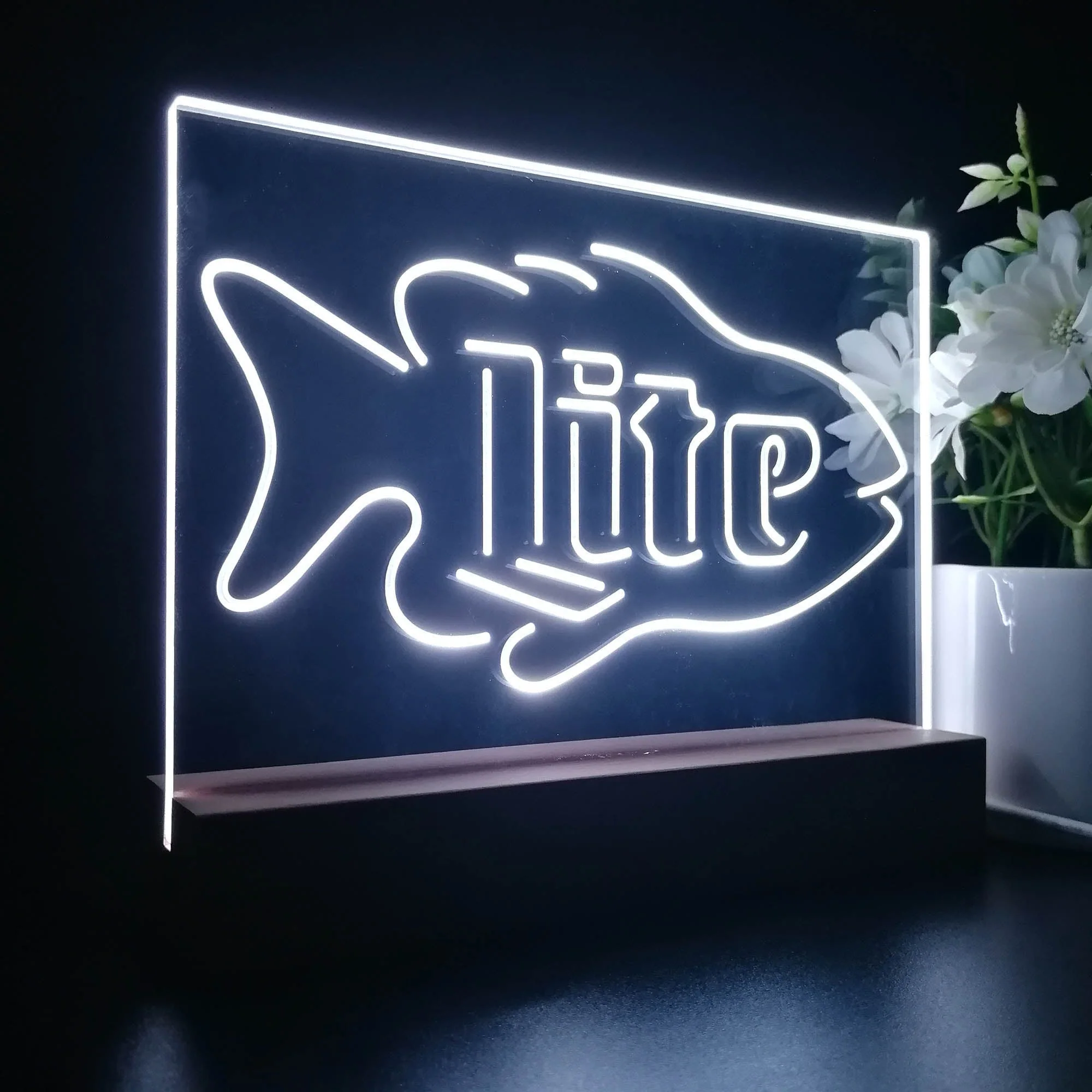 Miller Lite Salmon Fish Neon Sign Pub Bar Lamp - Image 5