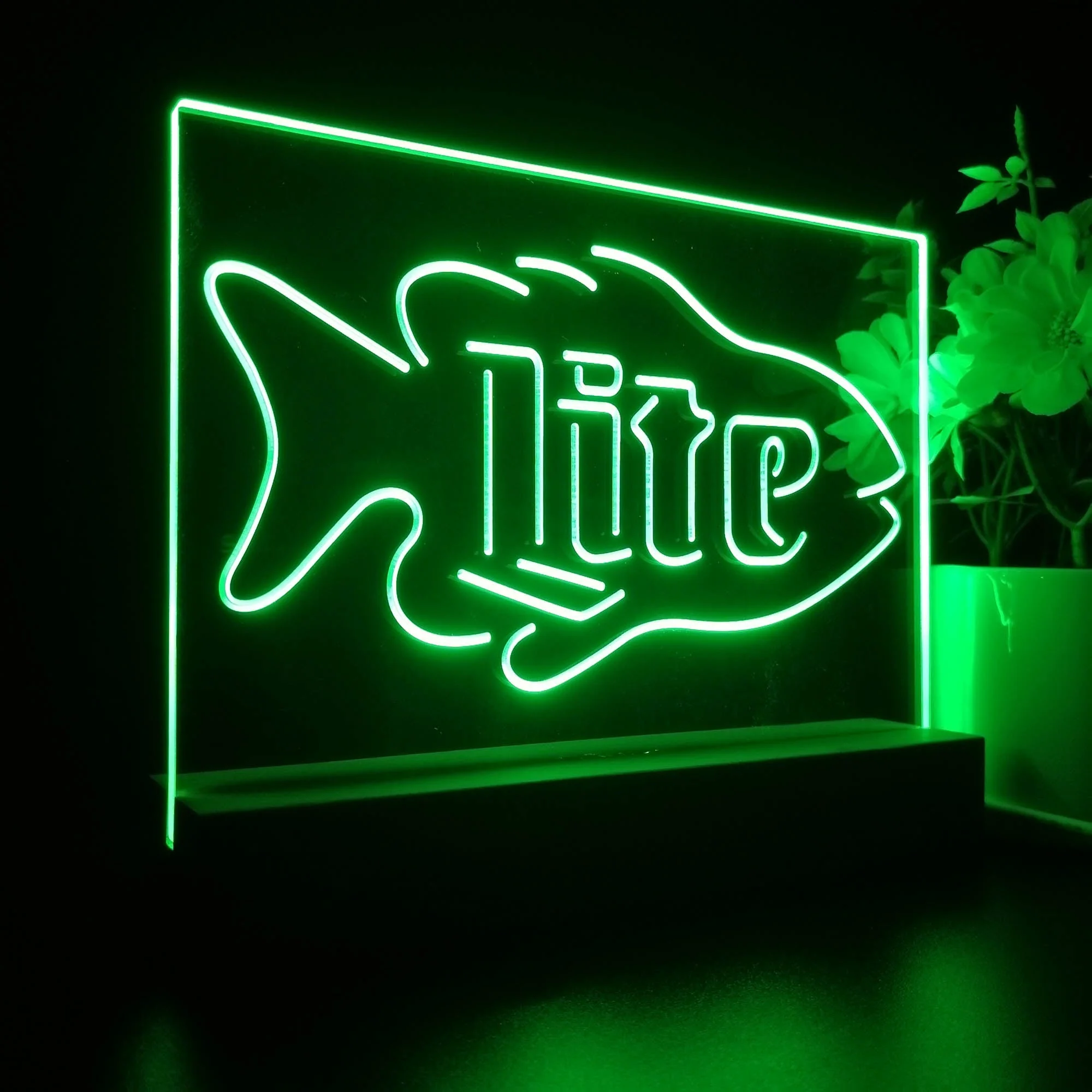 Miller Lite Salmon Fish Neon Sign Pub Bar Lamp - Image 7