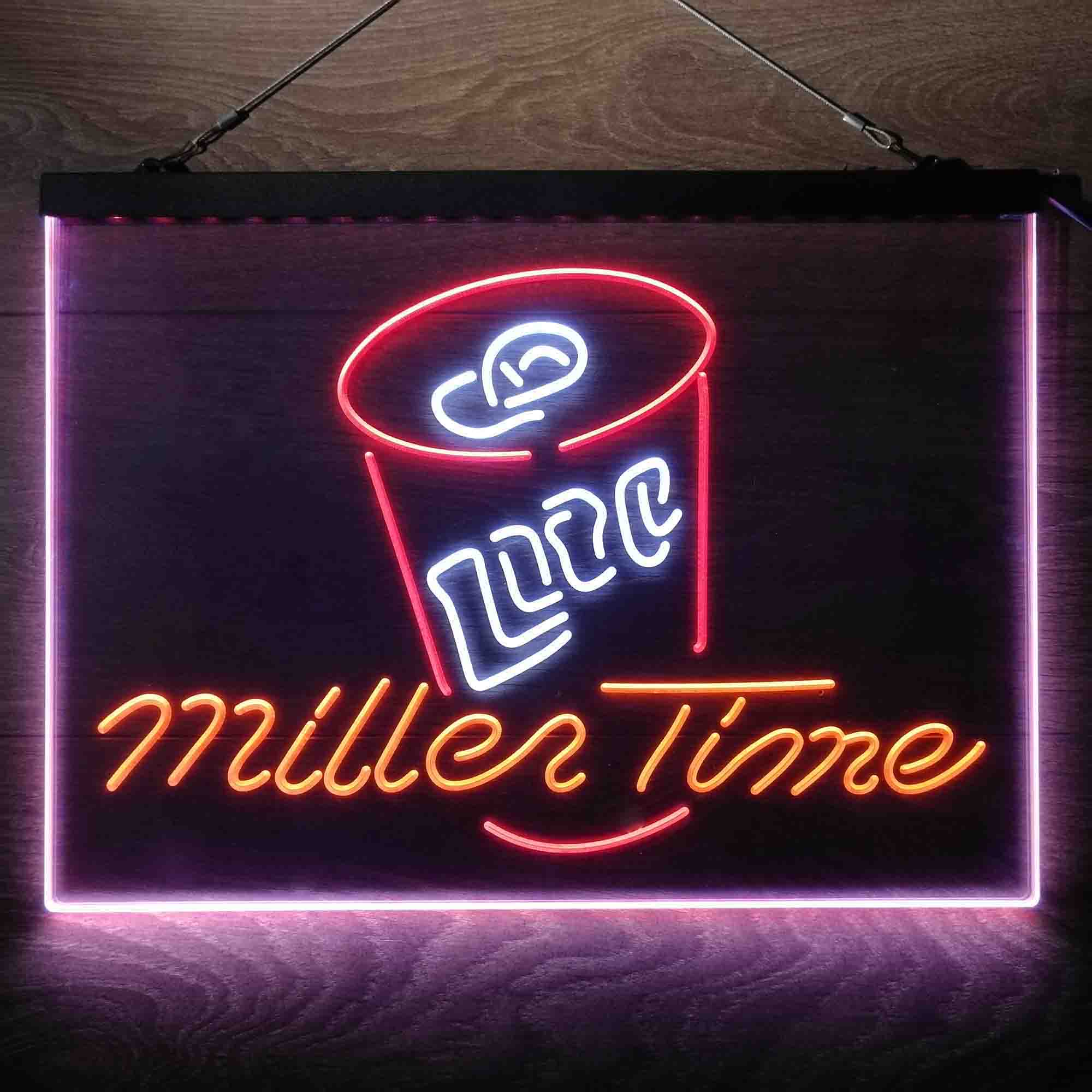 Miller Lite Time Can Neon 3-Color LED Sign - Image 7