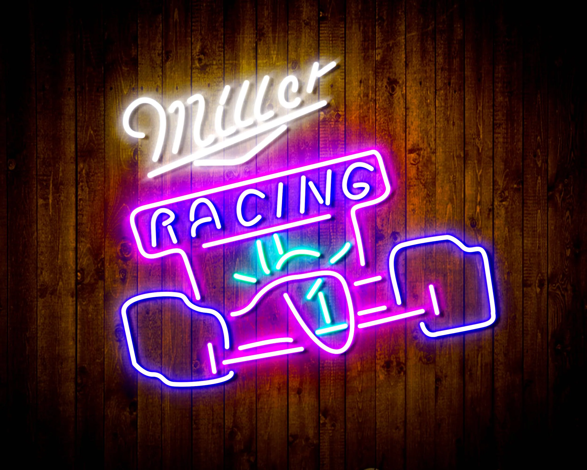 Miller Race Car Handmade Neon Flex LED Sign - Image 4