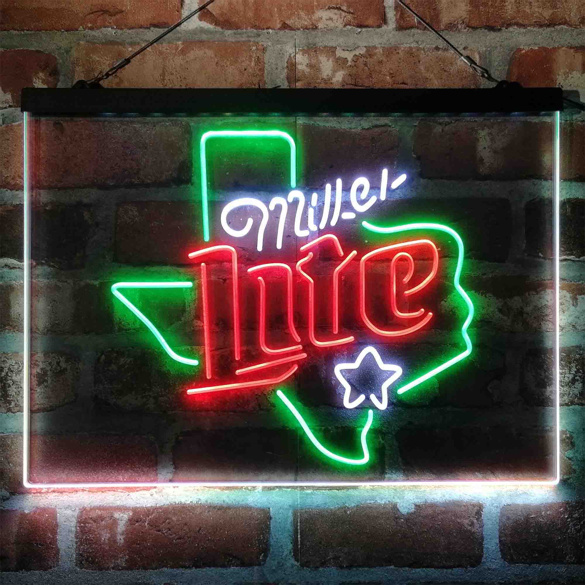 Miller Star Texas Beer Neon 3-Color LED Sign - Image 11