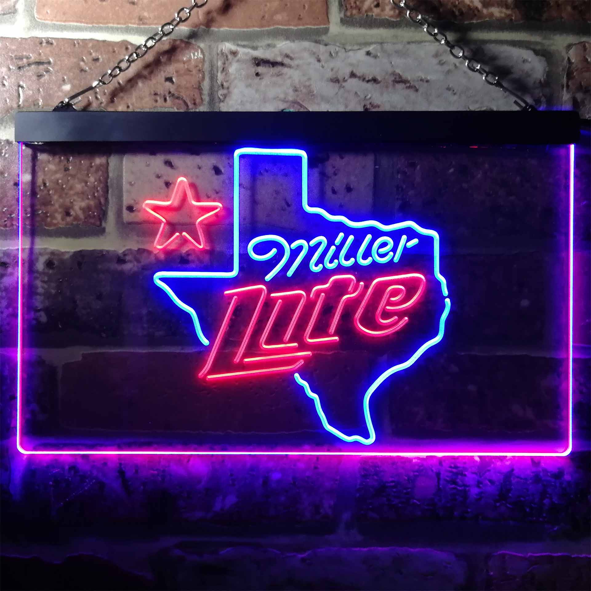 Miller Texas Star Beer Neon-Like LED Sign