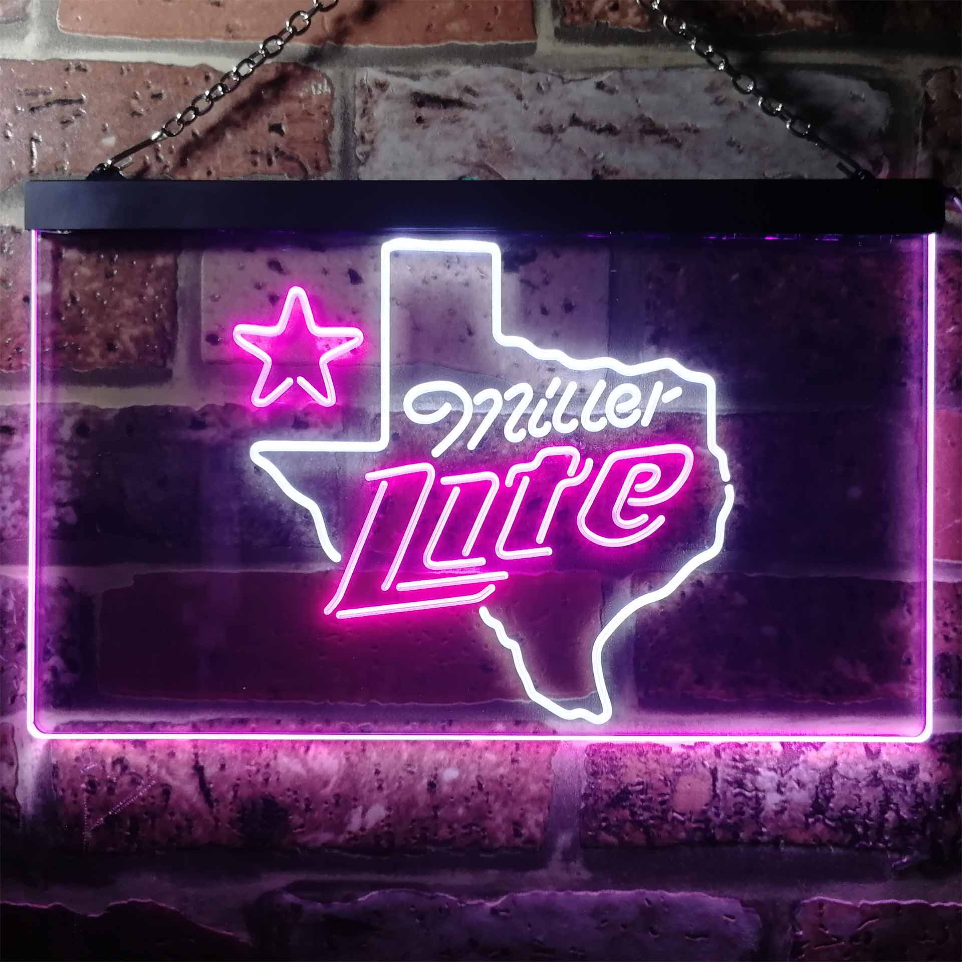 Miller Texas Star Beer Neon-Like LED Sign - Image 2