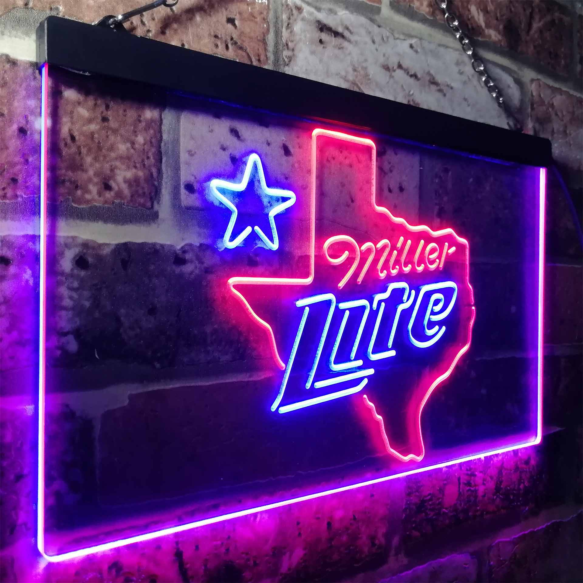 Miller Texas Star Beer Neon-Like LED Sign - Image 21