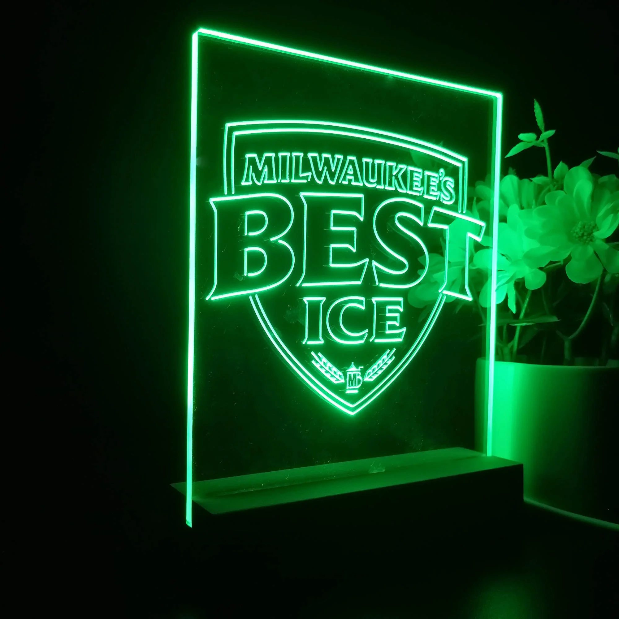 Milwakuee's Best Ice Beer 3D Illusion Night Light Desk Lamp - Image 5