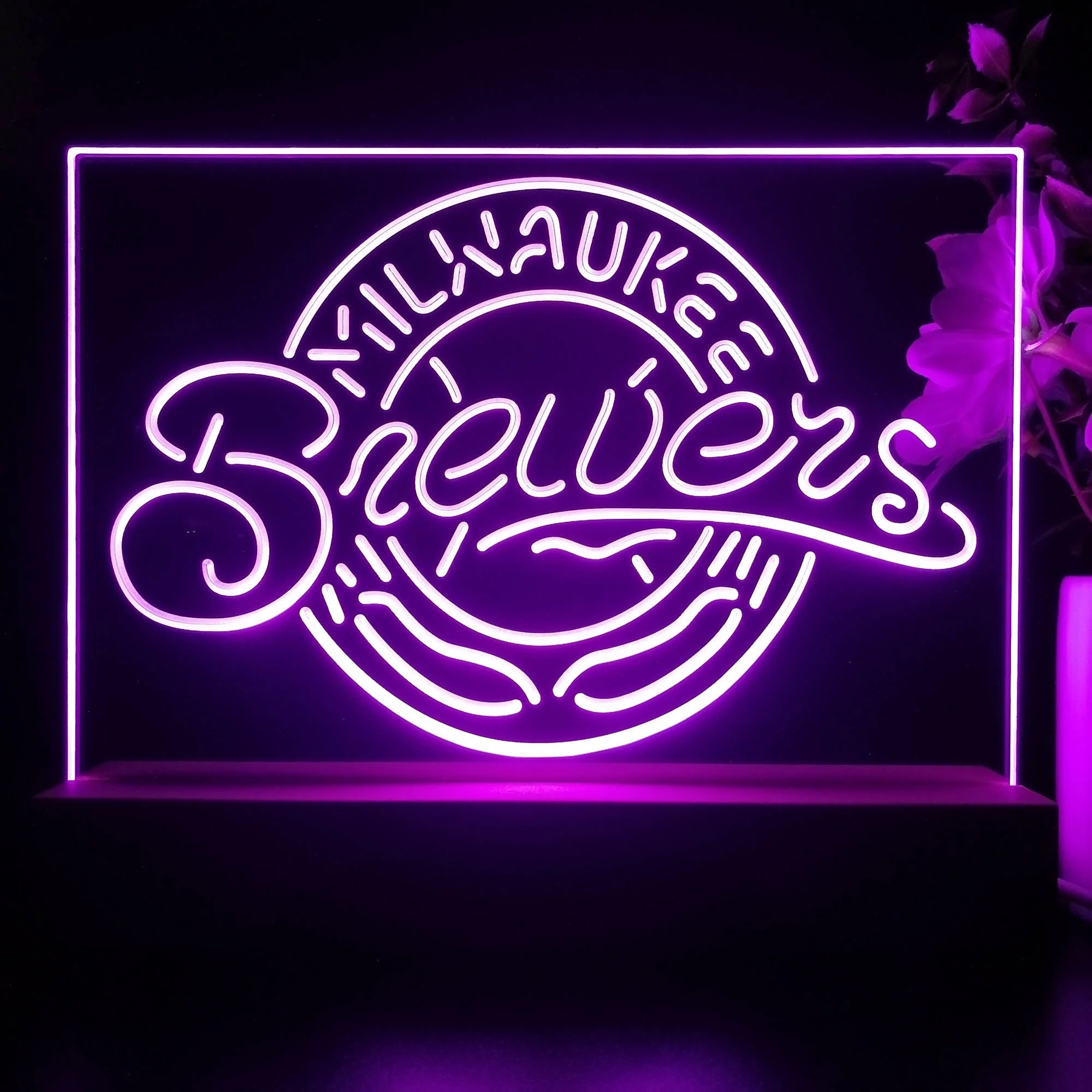 Milwaukee Brewers Neon Sign Pub Bar Lamp - Image 4