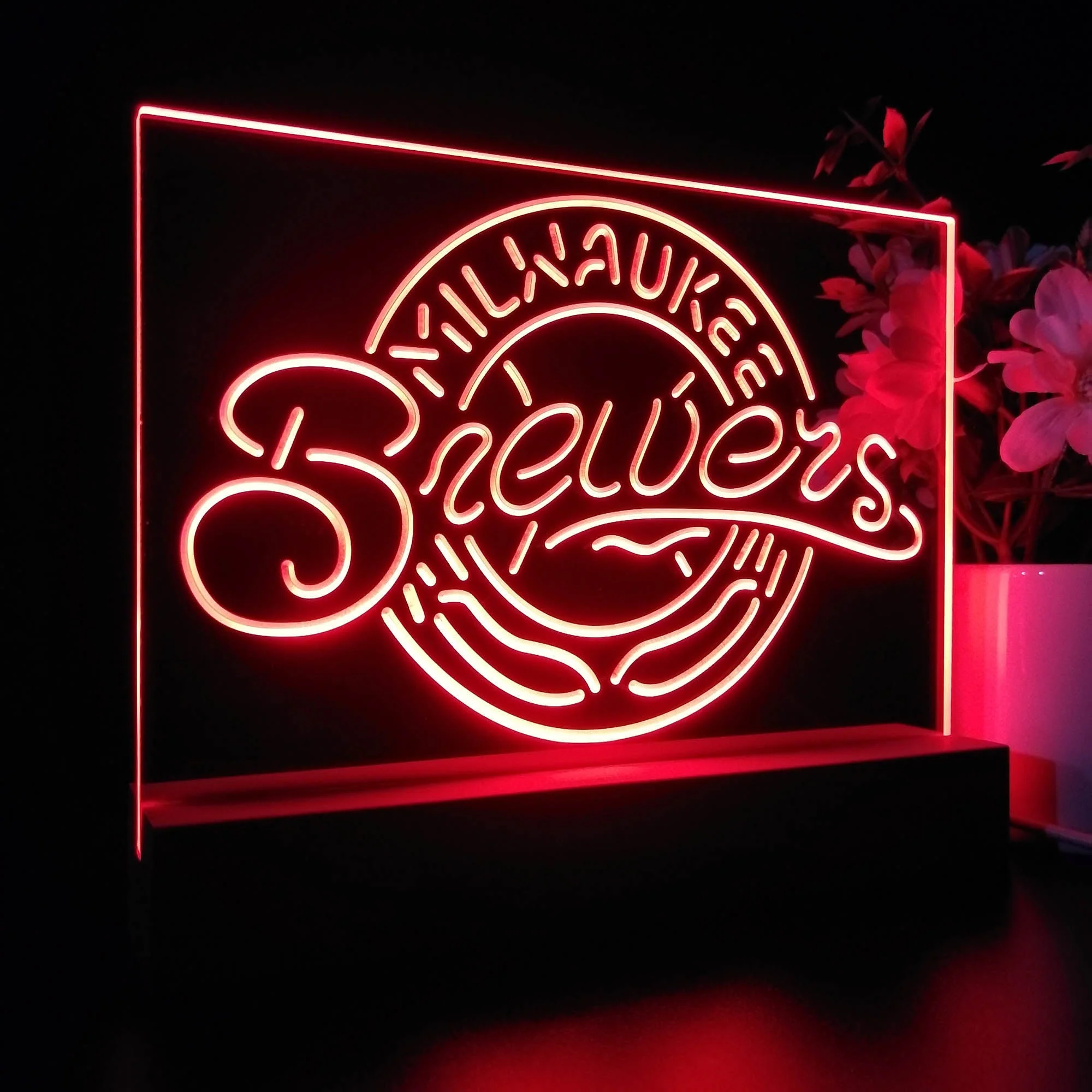 Milwaukee Brewers Neon Sign Pub Bar Lamp - Image 6