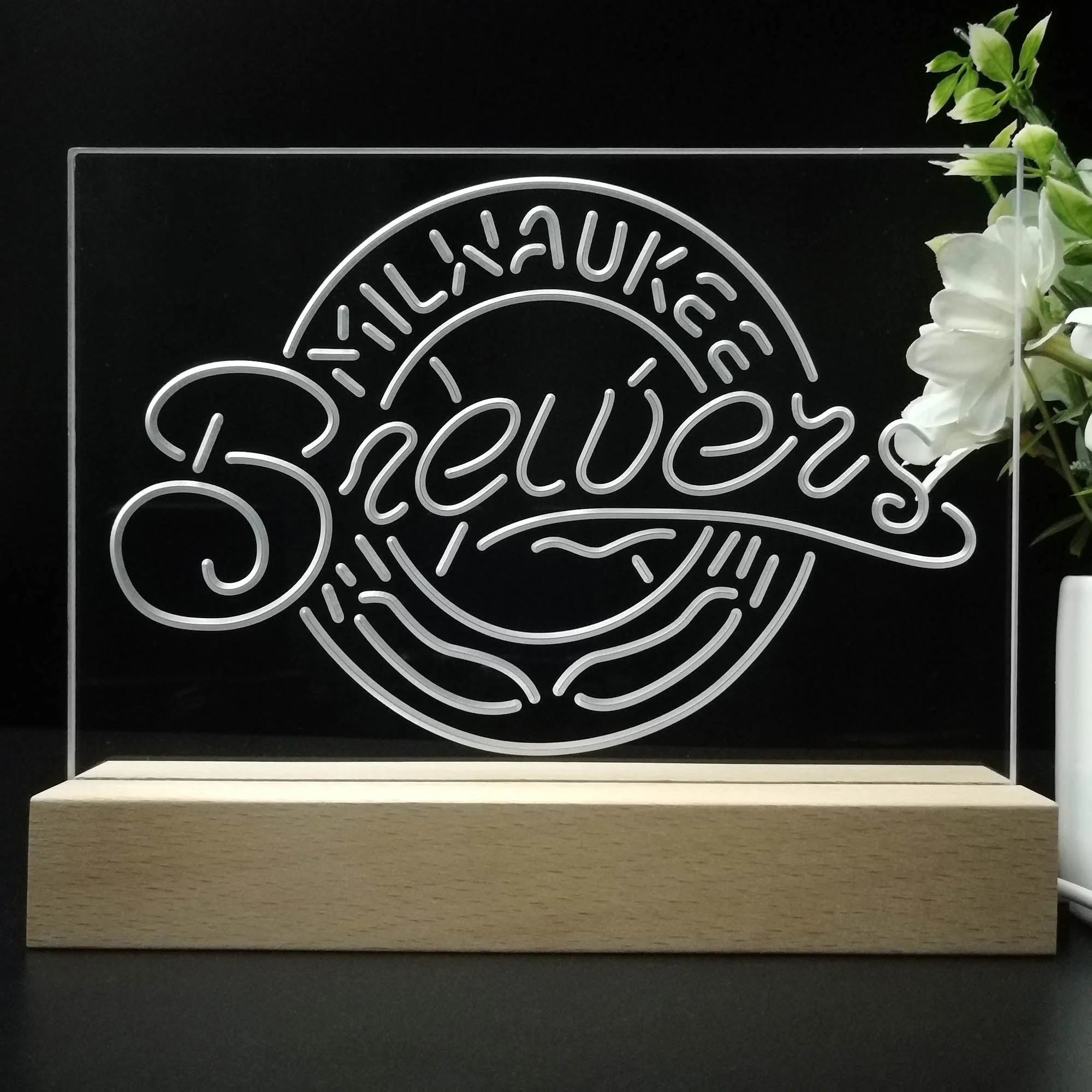 Milwaukee Brewers Neon Sign Pub Bar Lamp - Image 8