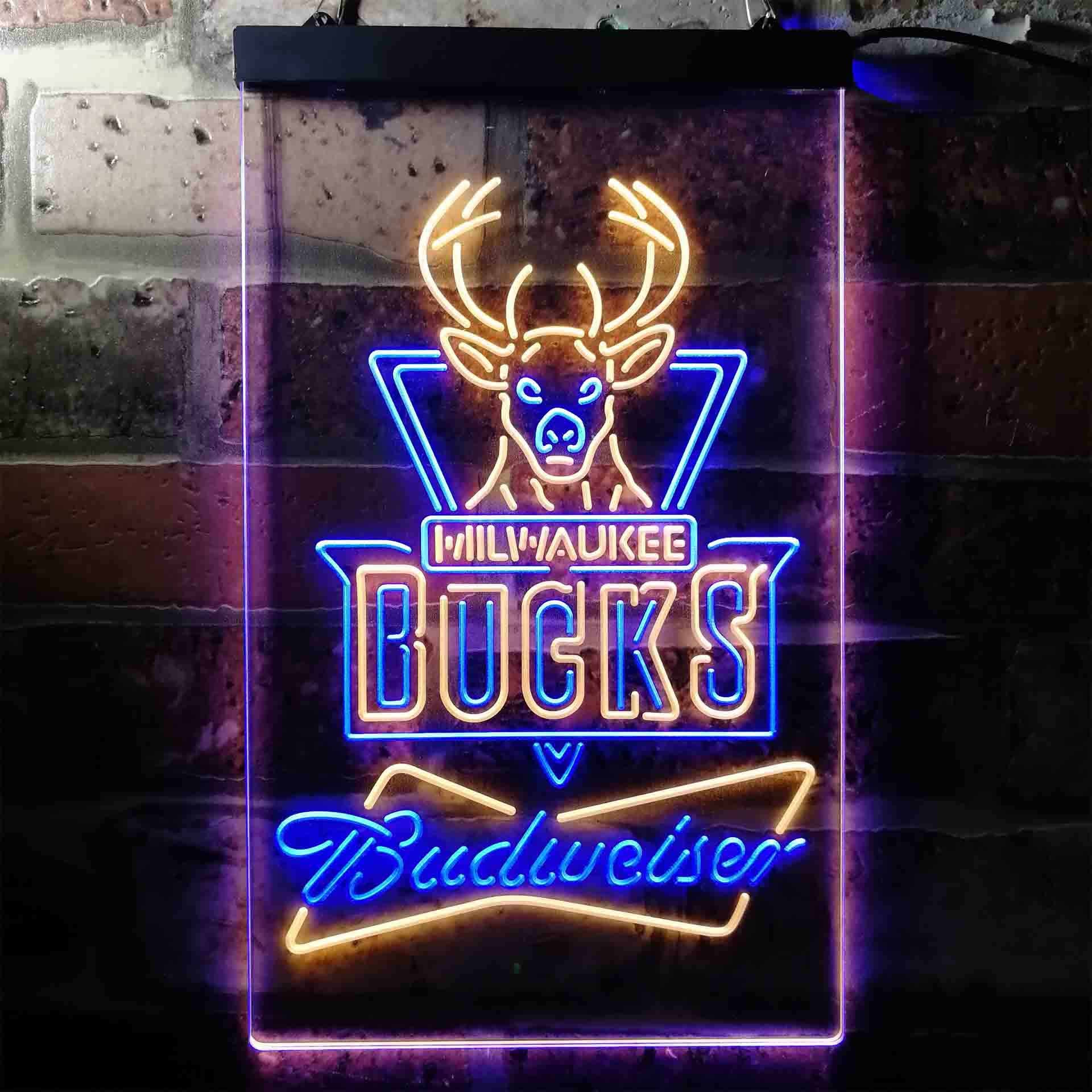 Milwaukee Bucks Budweiser Neon-Like LED Sign - Image 12