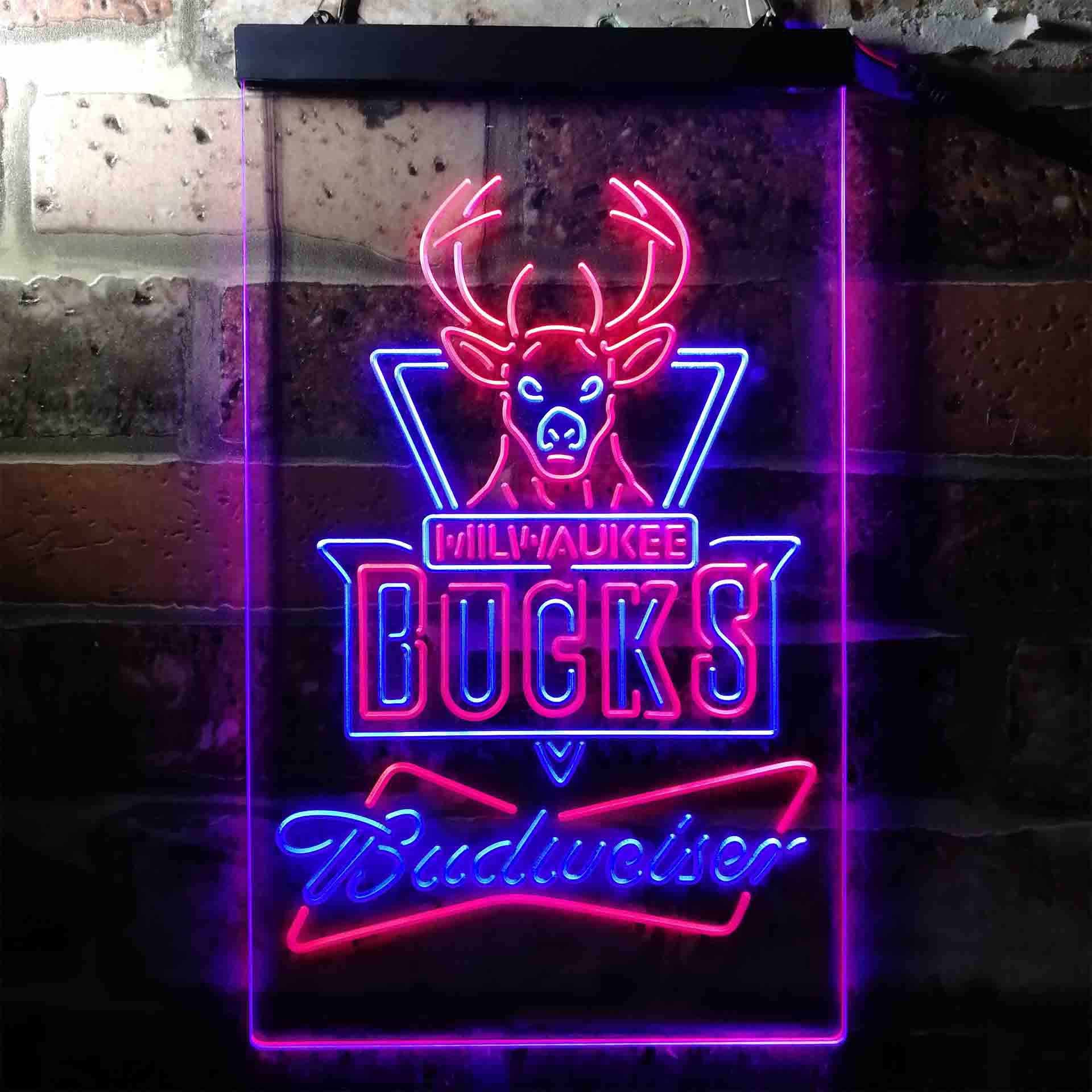 Milwaukee Bucks Budweiser Neon-Like LED Sign - Image 13