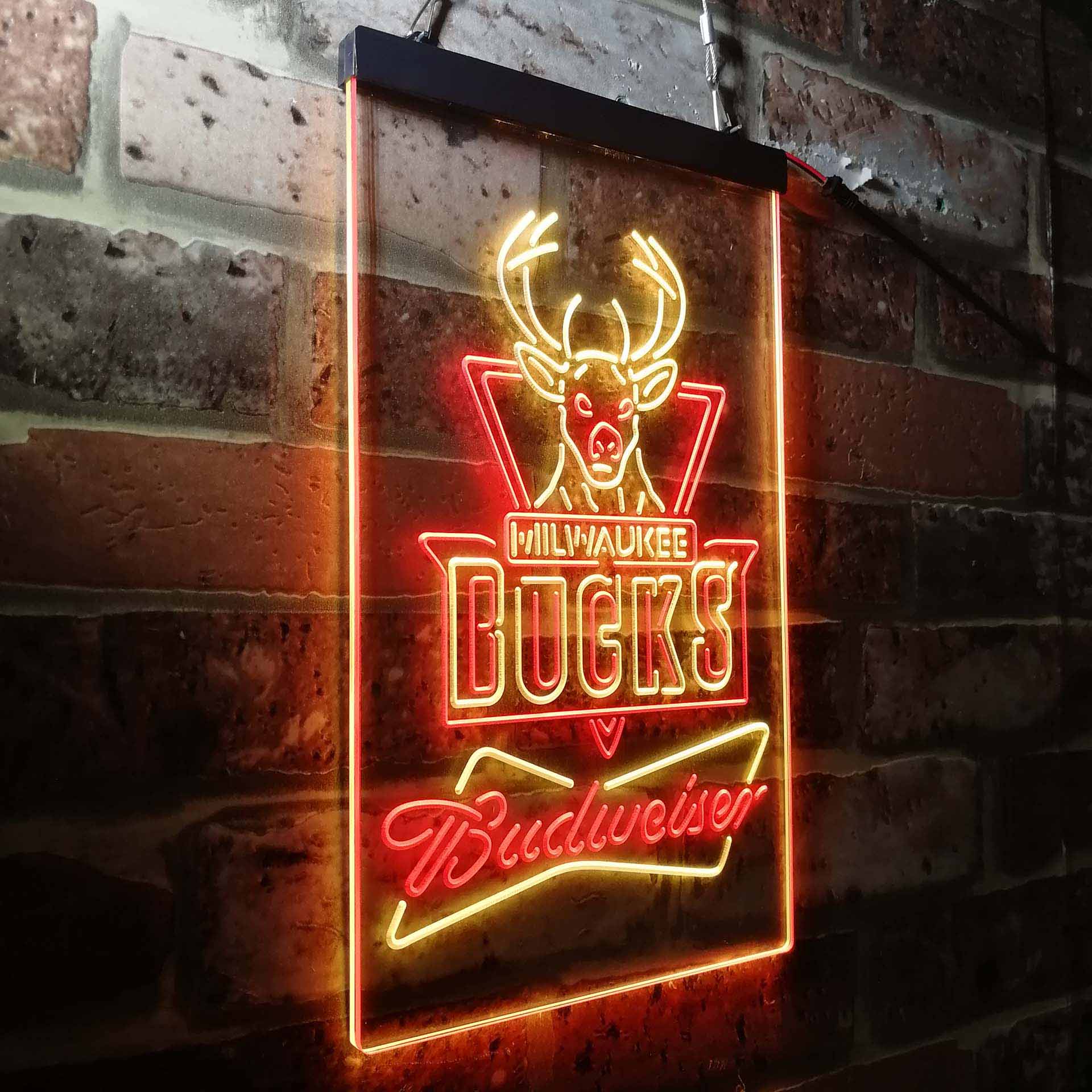 Milwaukee Bucks Budweiser Neon-Like LED Sign - Image 24