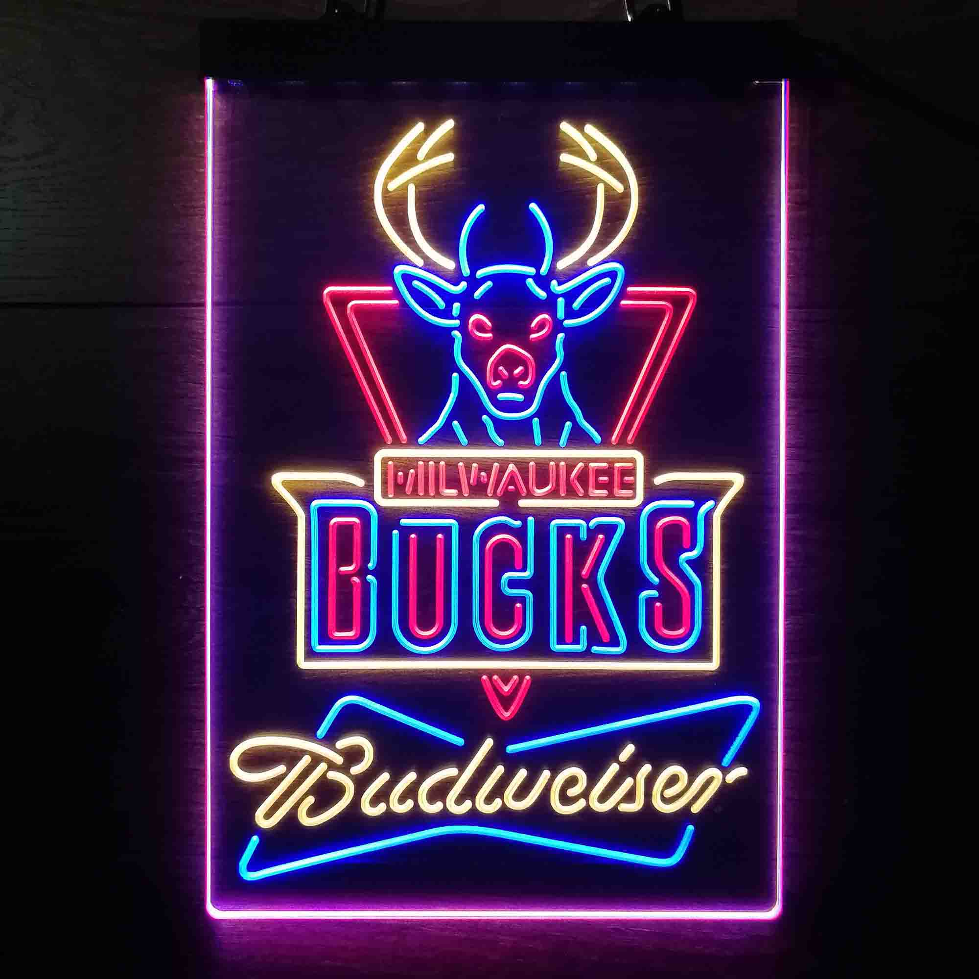 Milwaukee Bucks Nba Budweiser Neon LED Sign 3 Colors - Image 5
