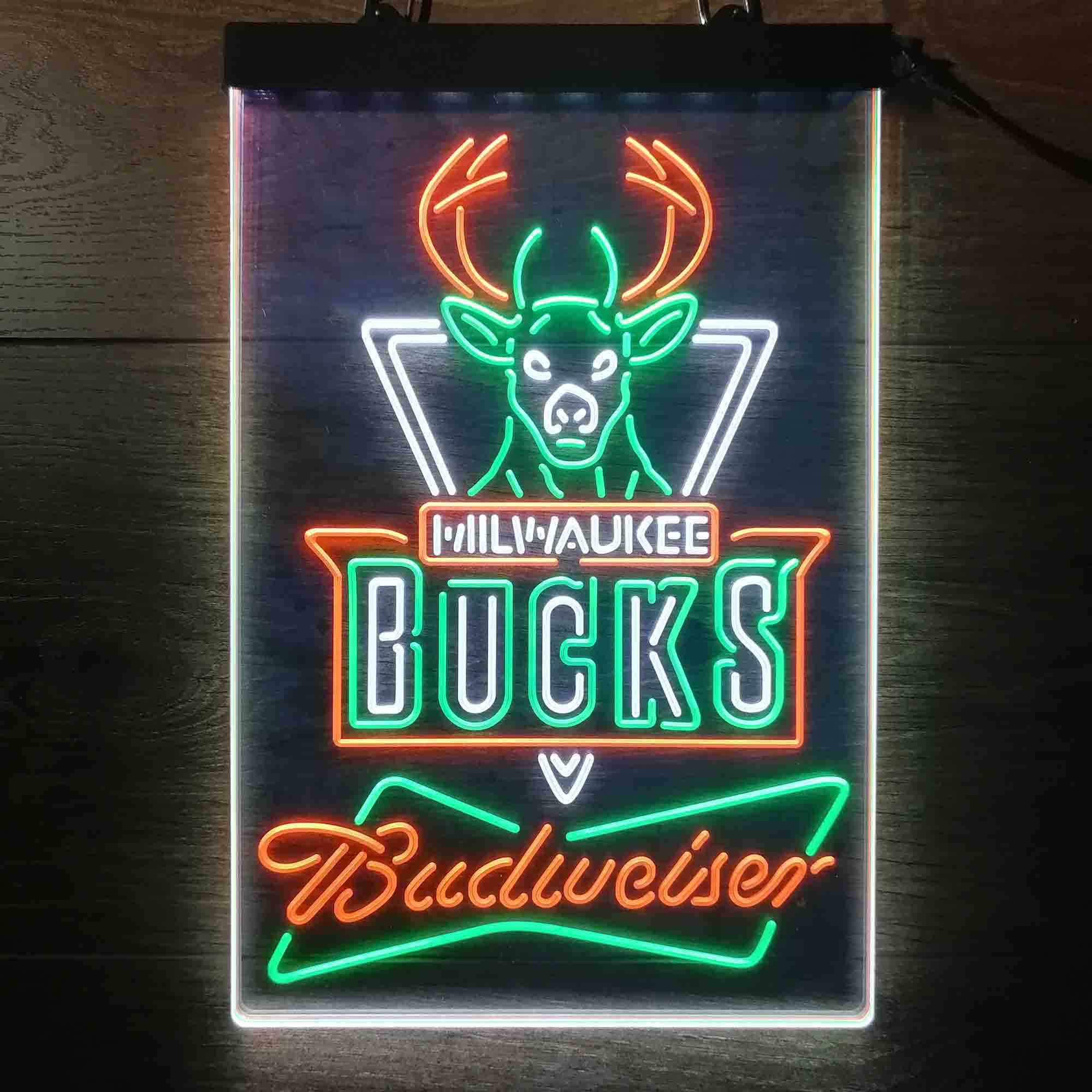 Milwaukee Bucks Nba Budweiser Neon LED Sign 3 Colors - Image 7