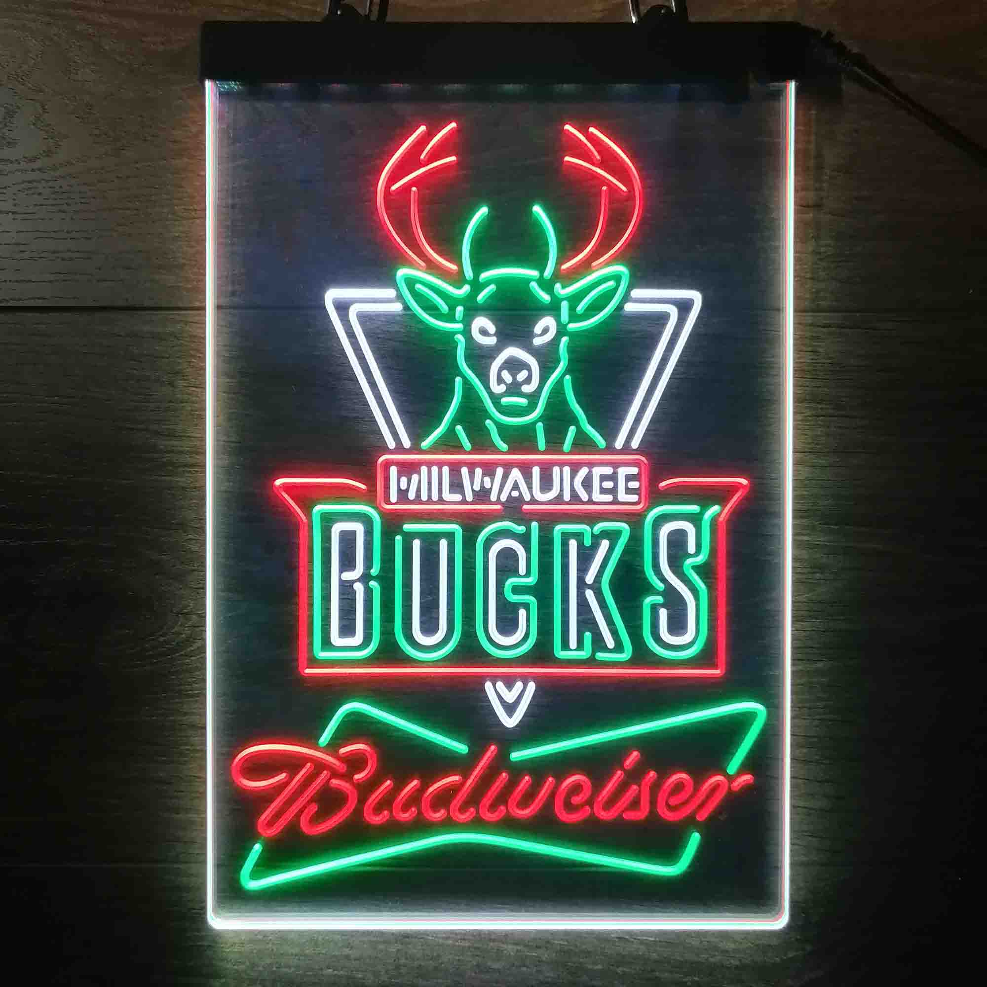 Milwaukee Bucks Nba Budweiser Neon LED Sign 3 Colors - Image 8
