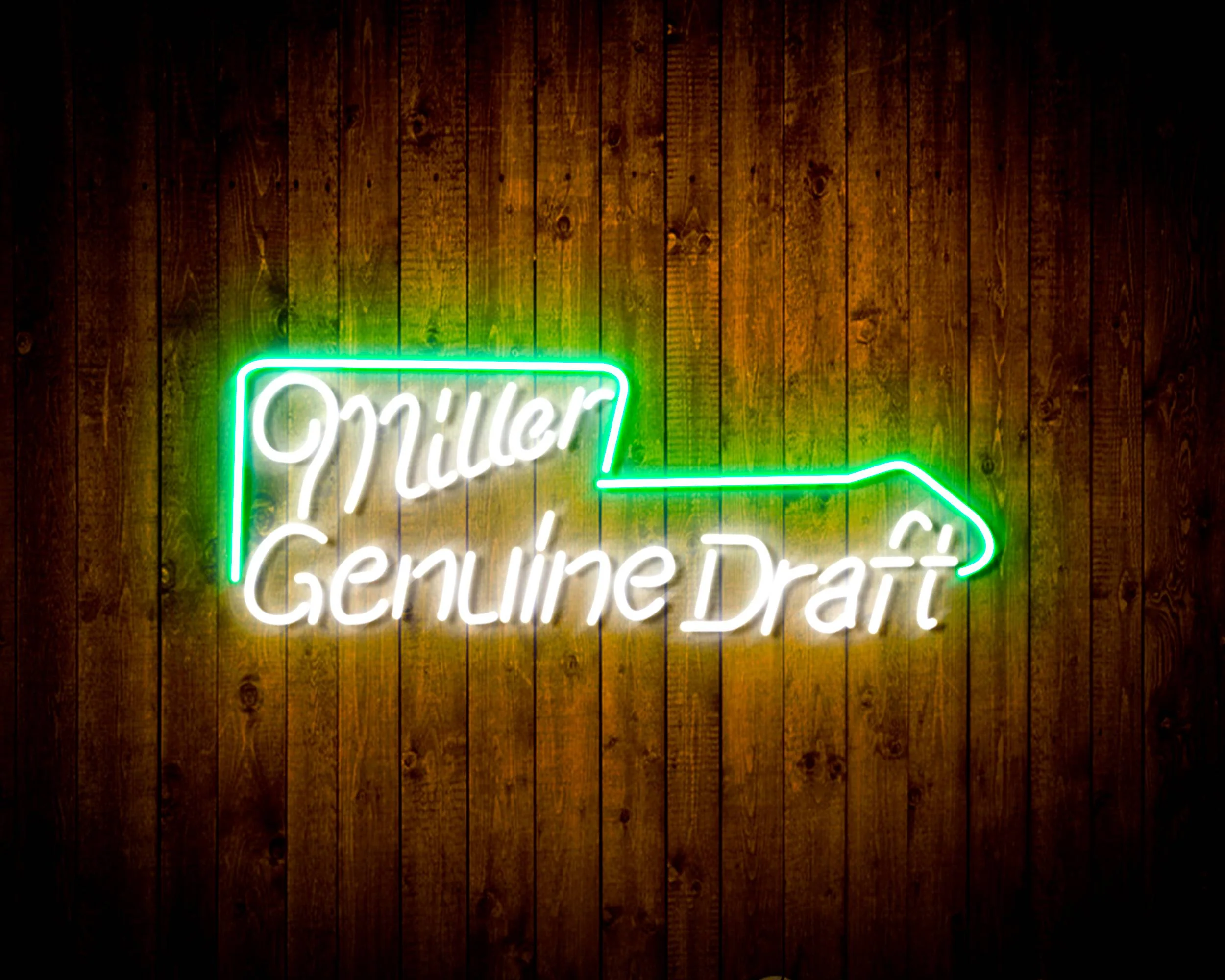 Minner Genuine Draft with Arrow Handmade Neon Flex LED Sign - Image 15